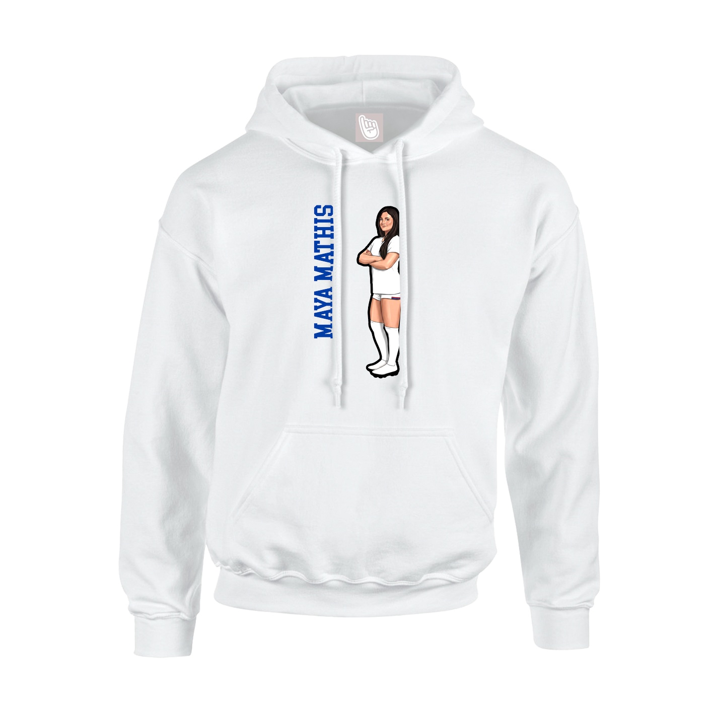 Youth Hoodie — Name Vertical in White