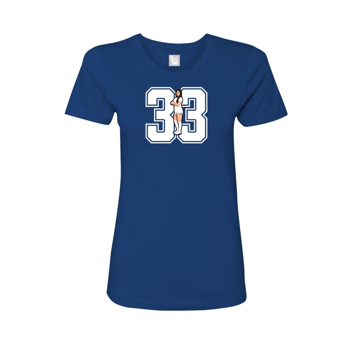Womens Tee — Number in Royal
