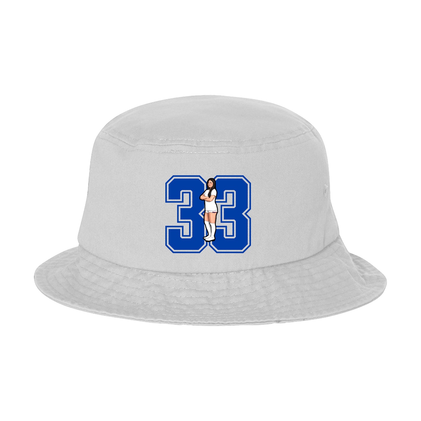 Bucket Cap — Number in White
