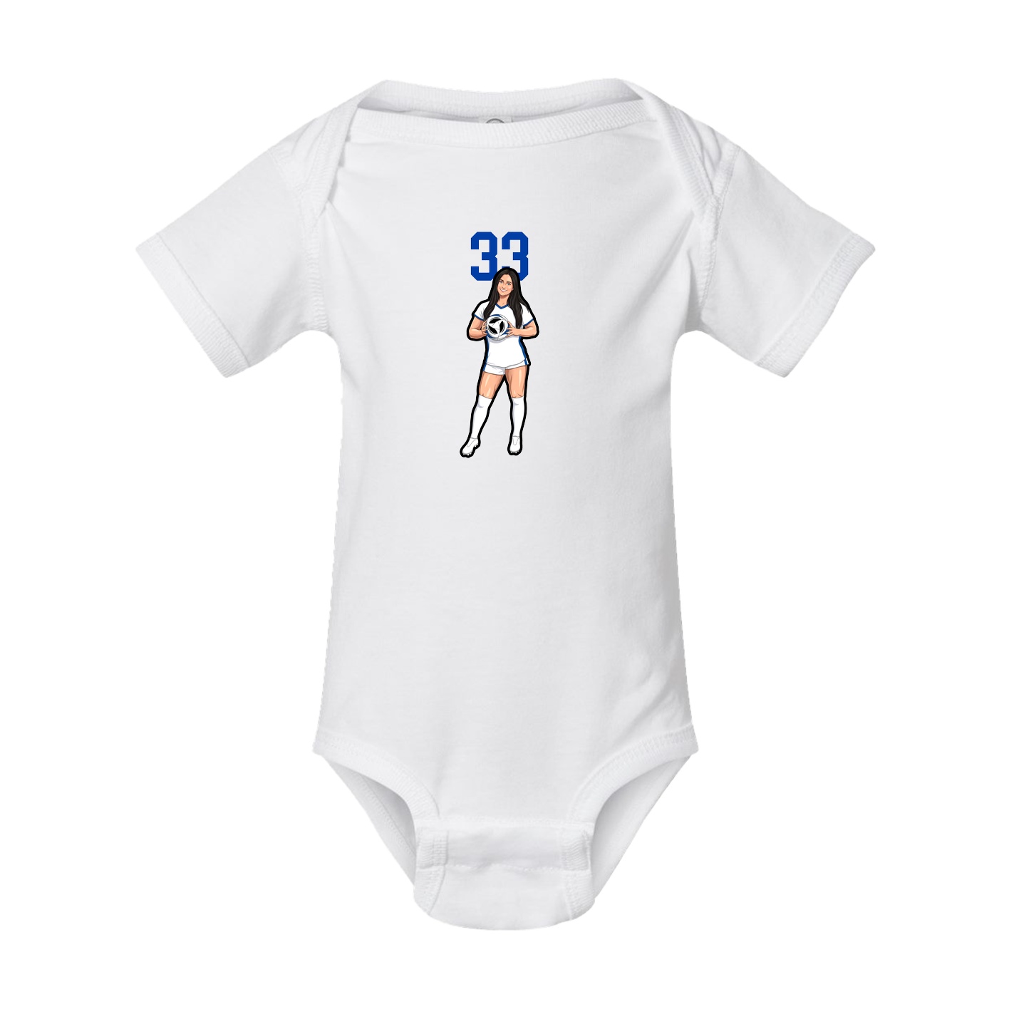 Baby Onesie — Number Top in White
