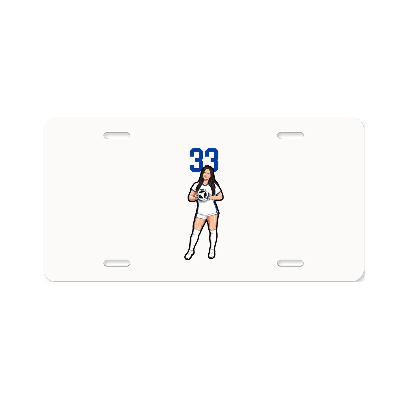 License Plate — Number Top in Classic