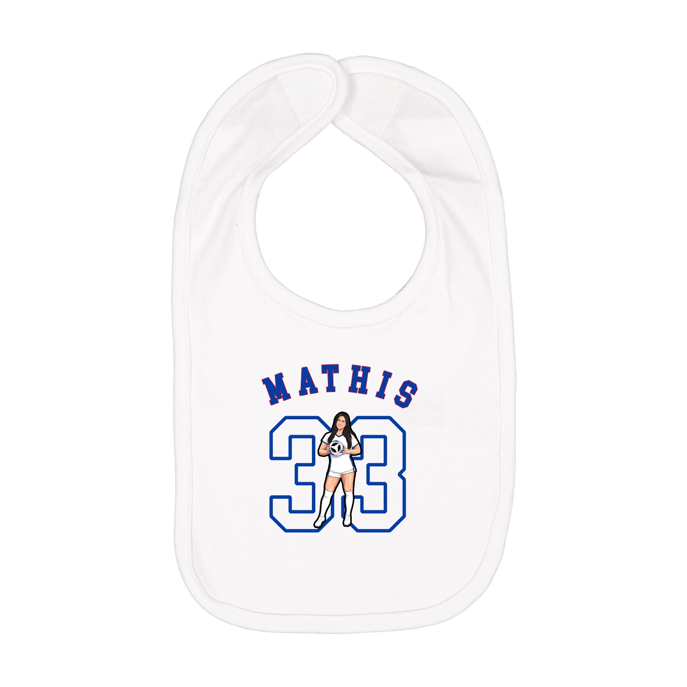 Infant Bib — Shirsey Arch in White