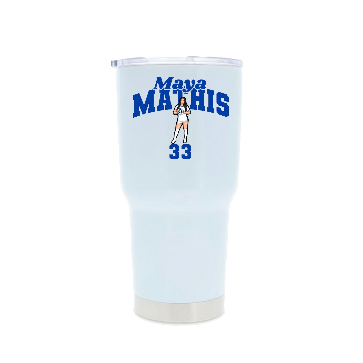30oz Stainless Steel Tumbler — Signature Arch in White