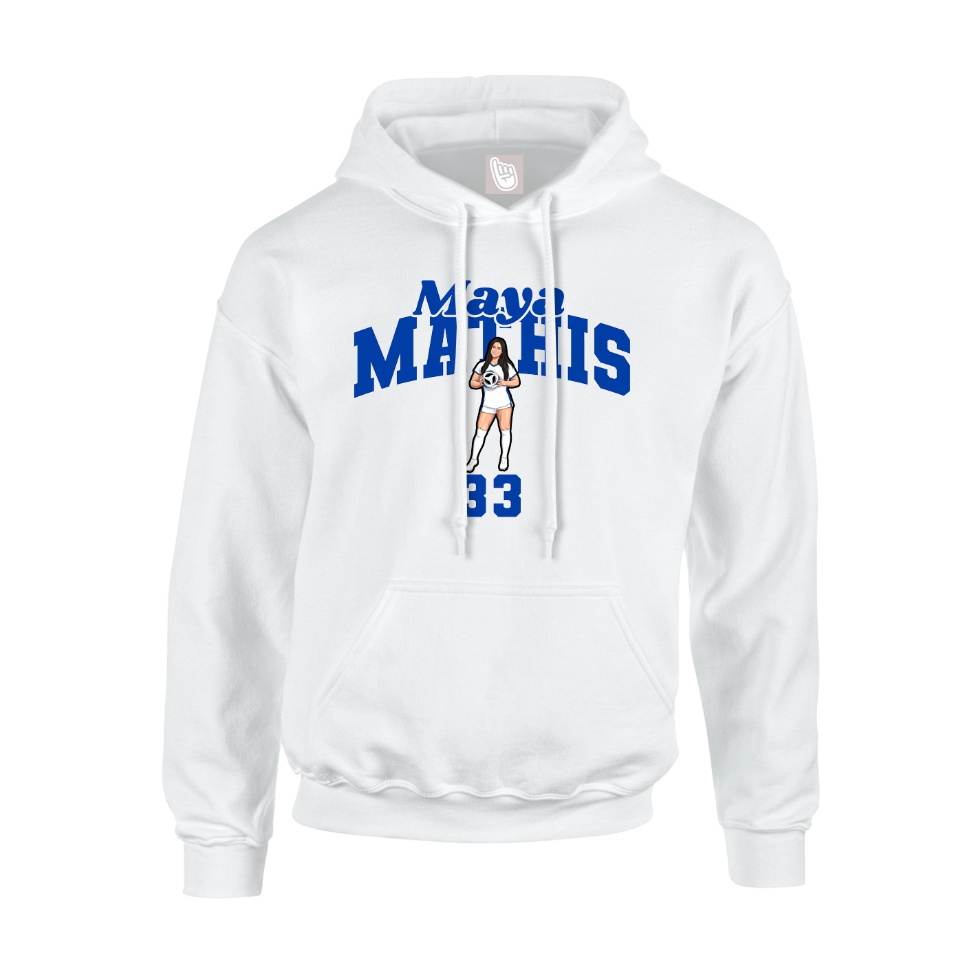 Youth Hoodie — Signature Arch in White