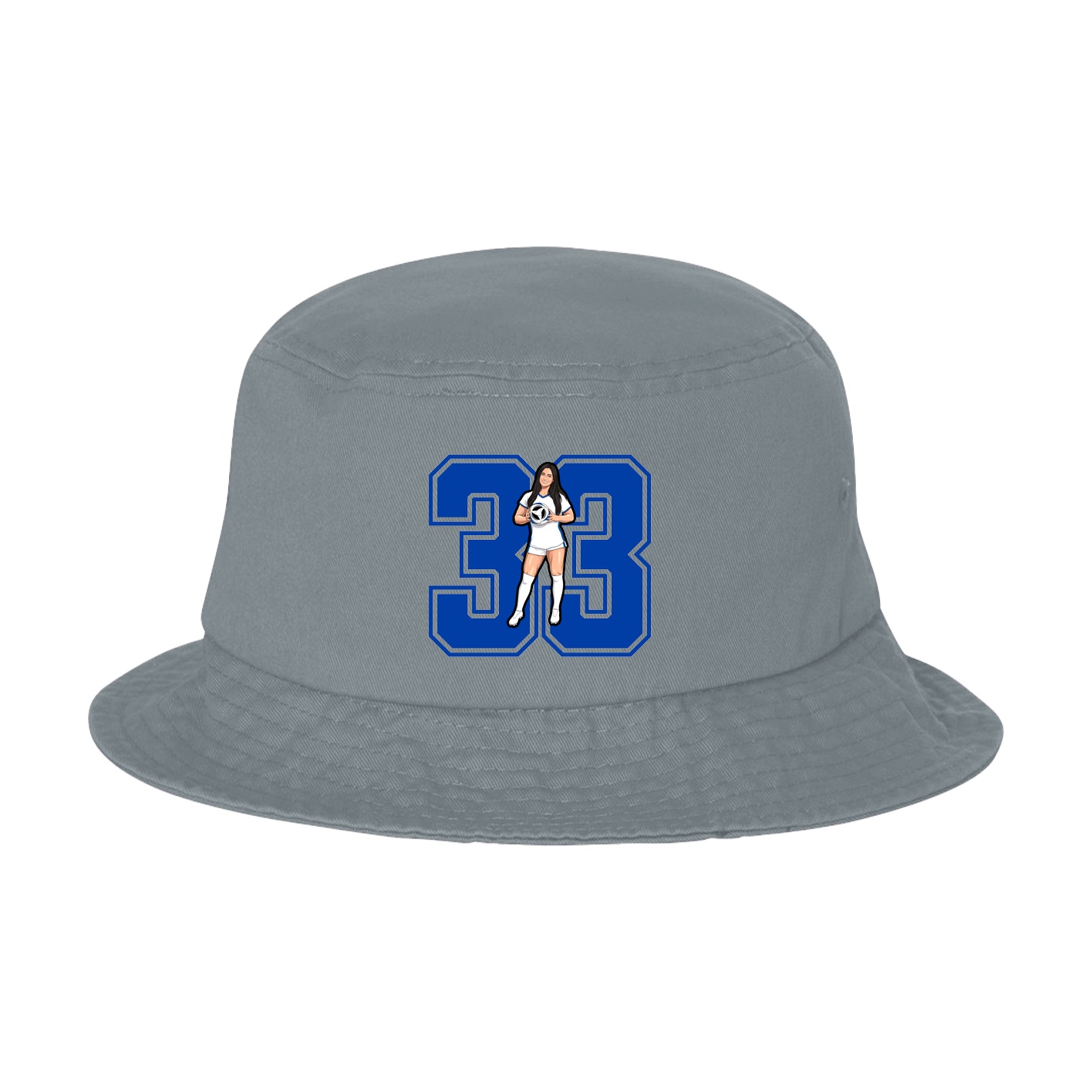 Bucket Cap — Number in Grey