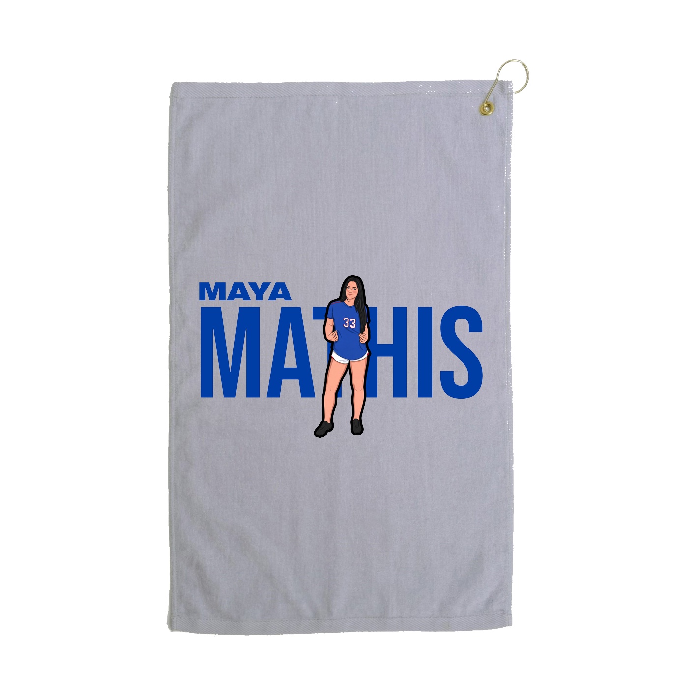 Golf Towel — Player Name in Grey