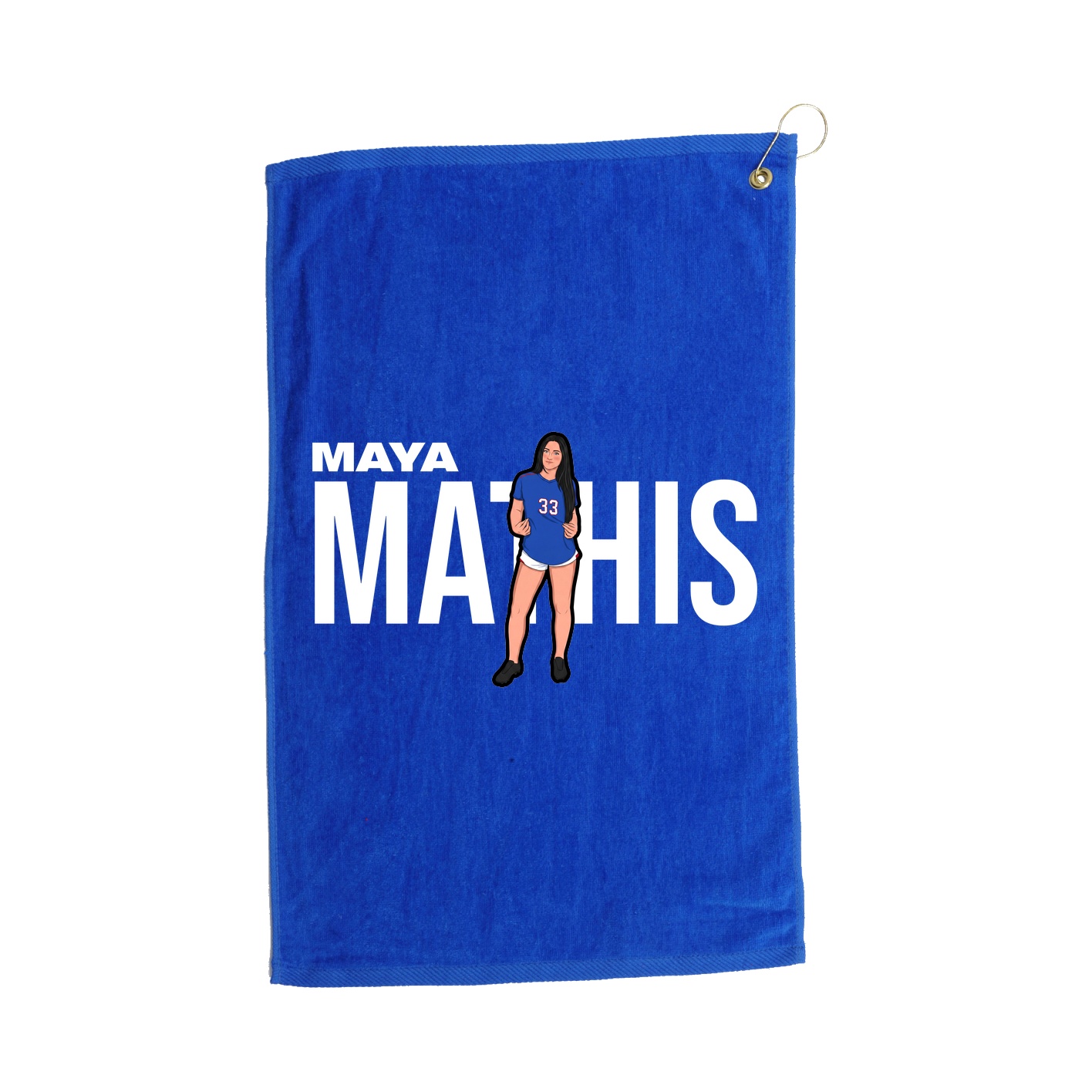 Golf Towel — Player Name in Royal