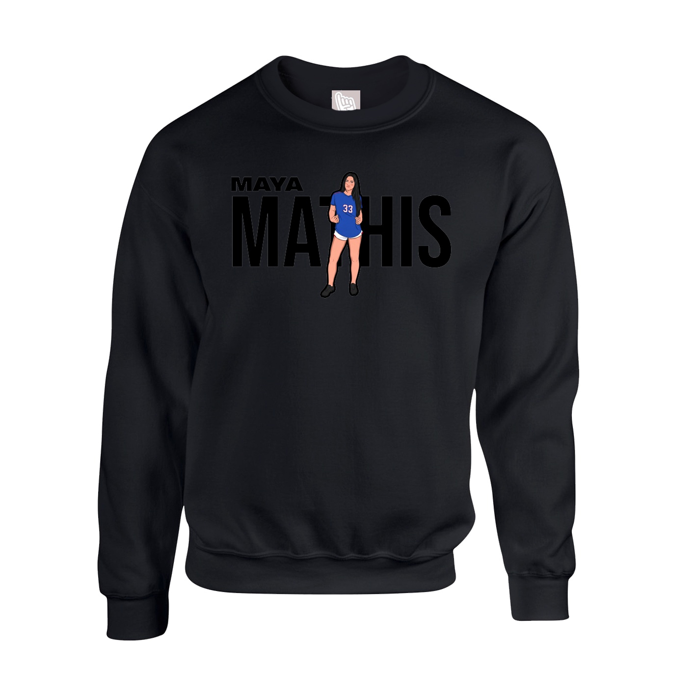 Fleece Crew — Player Name in Black