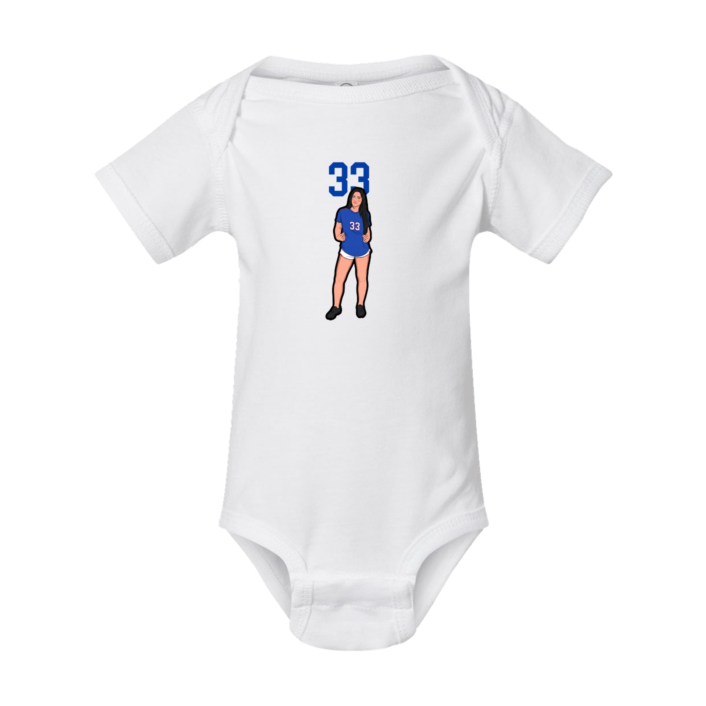 Baby Onesie — Number Top in White