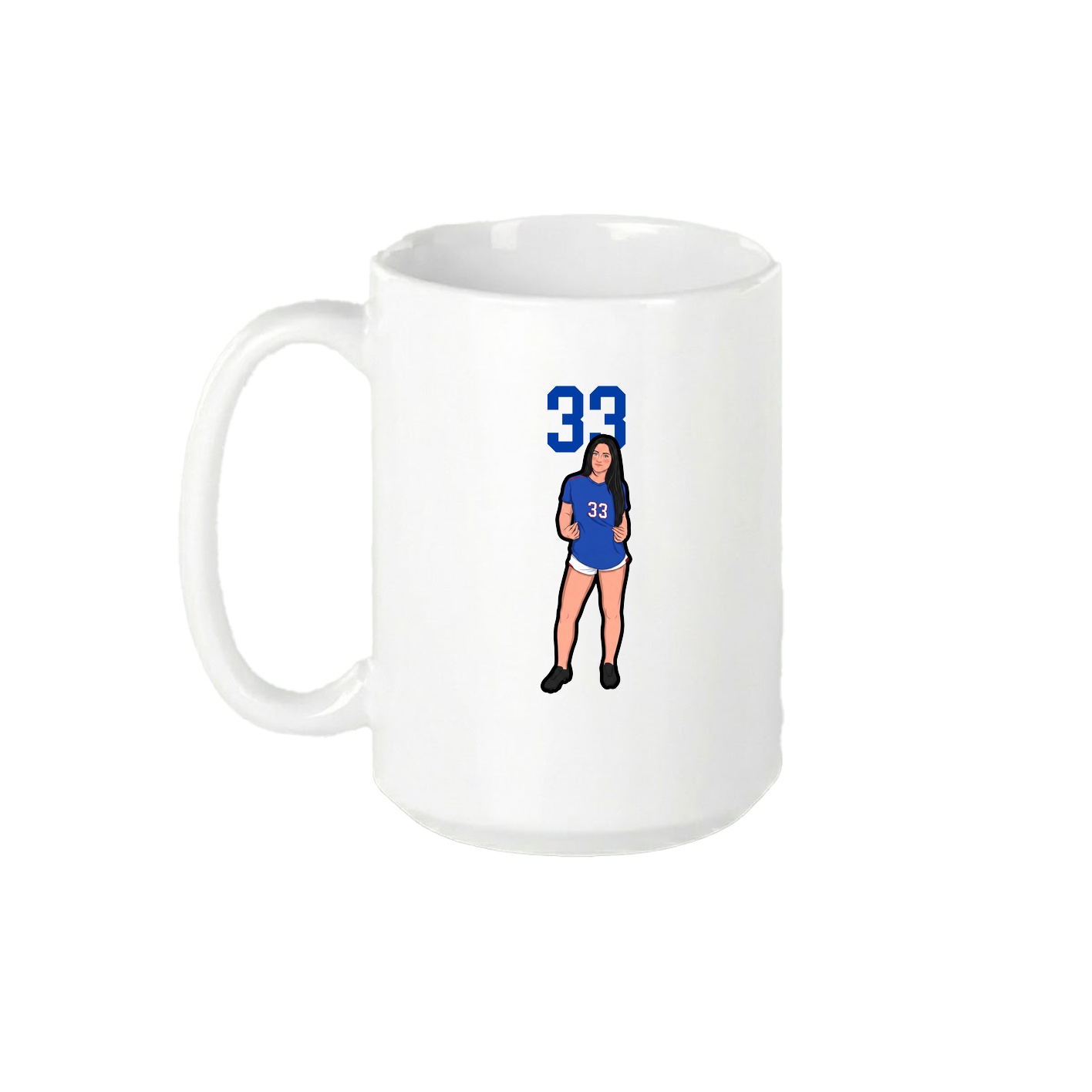 15oz Coffee Mug — Number Top in White
