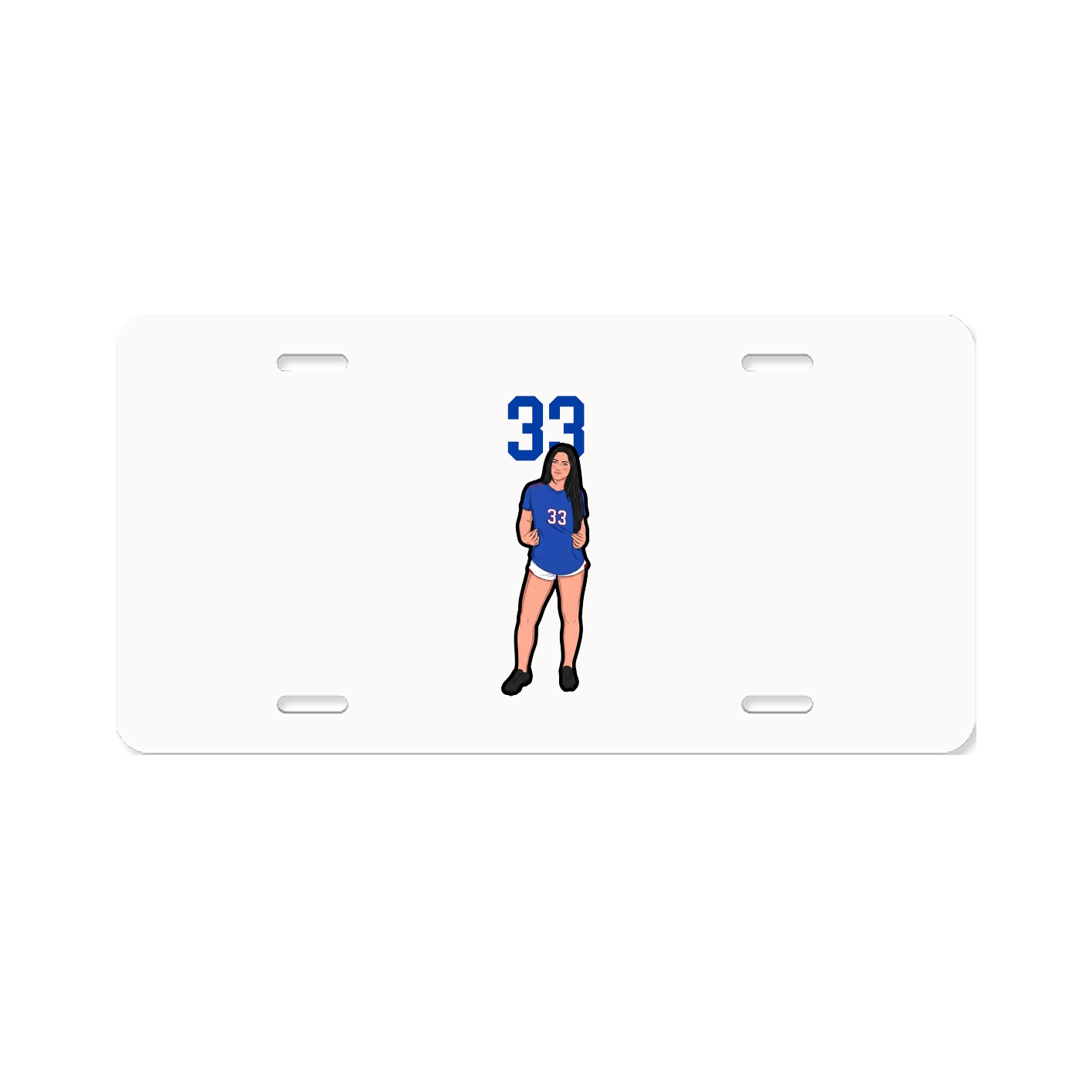 License Plate — Number Top in Classic