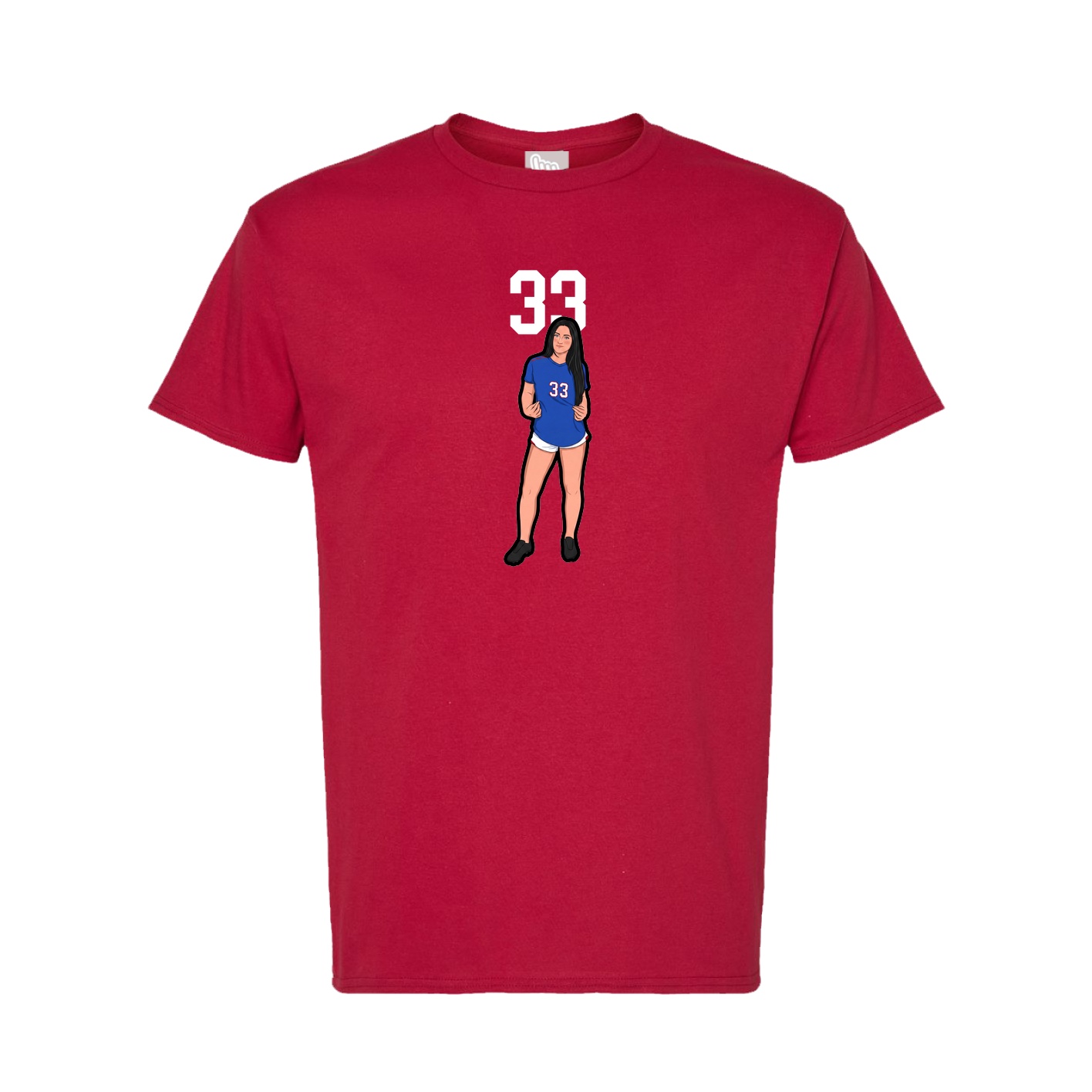 Tee — Number Top in Crimson