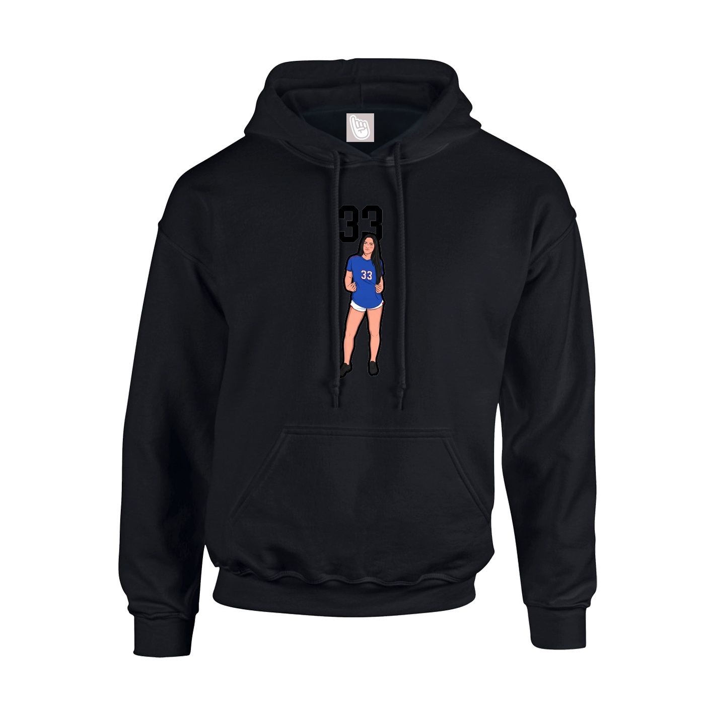 Hoodie — Number Top in Black