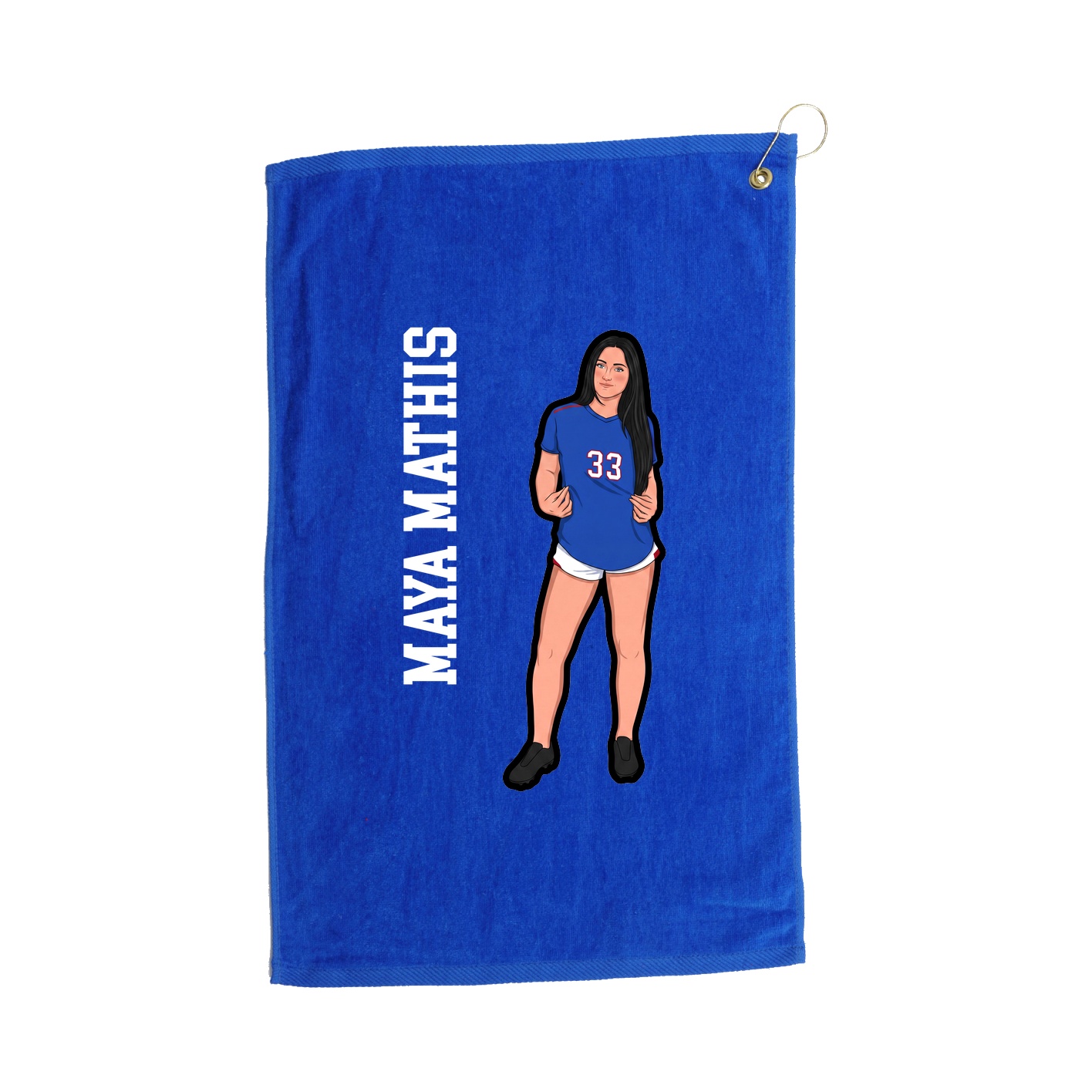 Golf Towel — Name Vertical in Royal