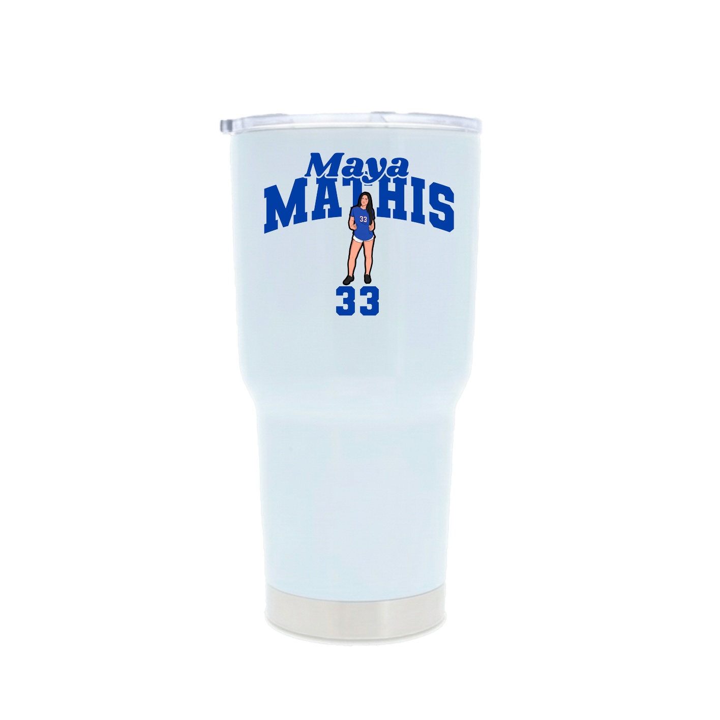 30oz Stainless Steel Tumbler — Signature Arch in White