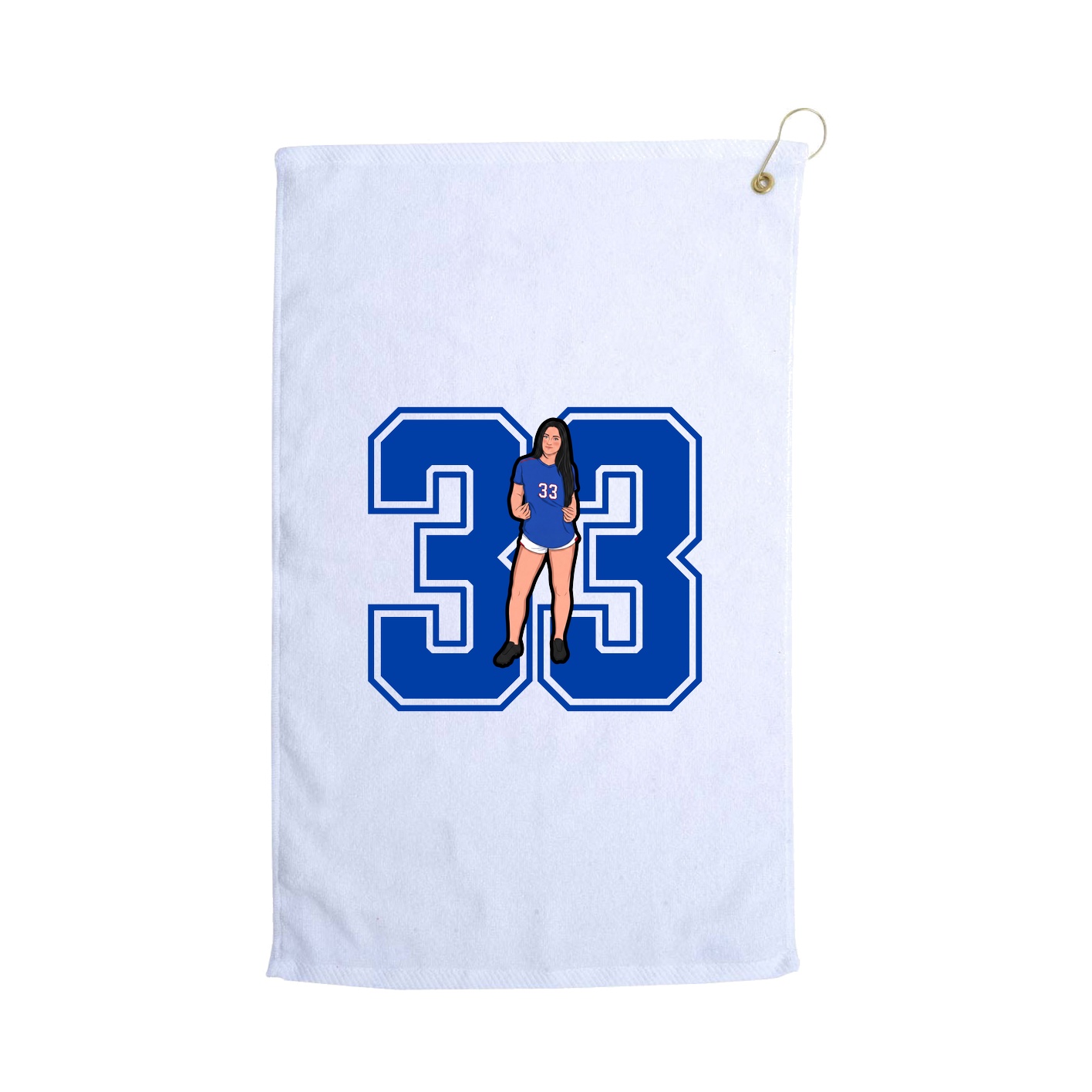 Golf Towel — Number in White