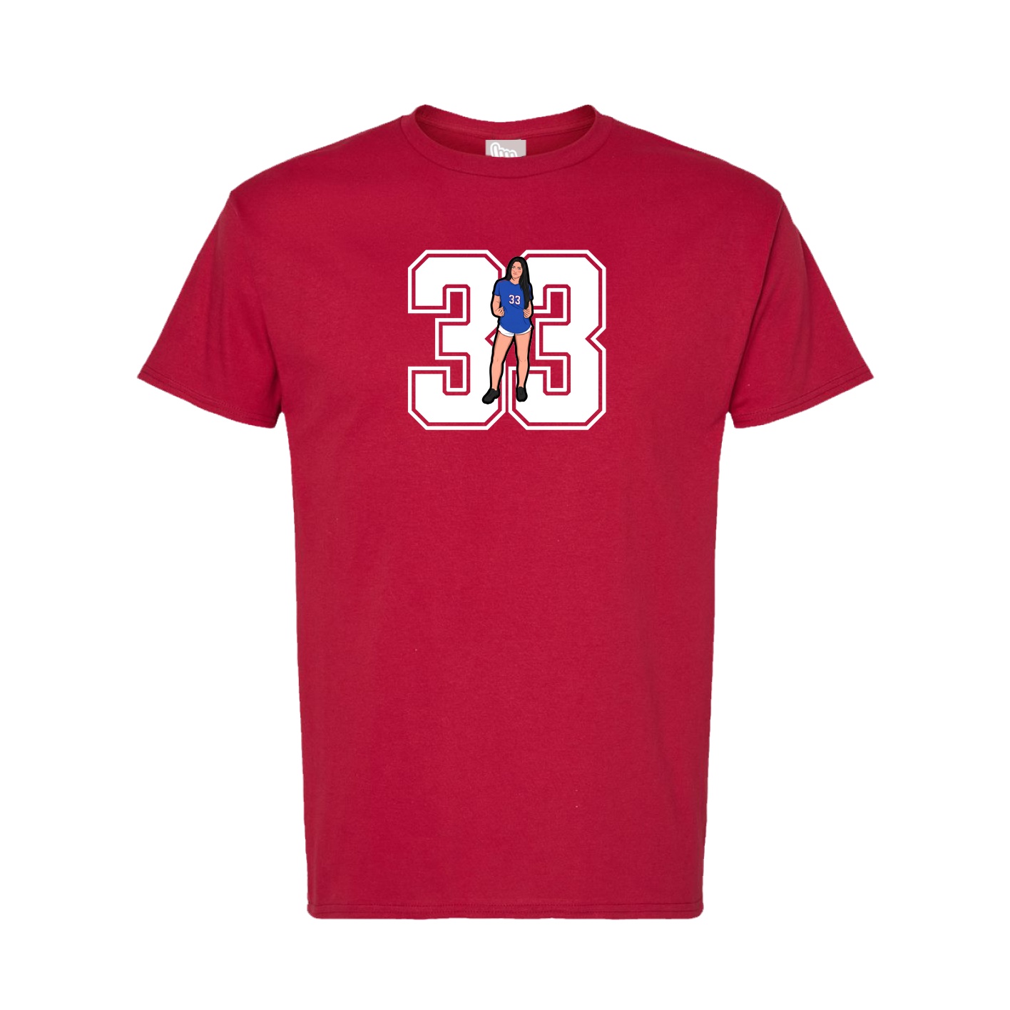 Tee — Number in Crimson