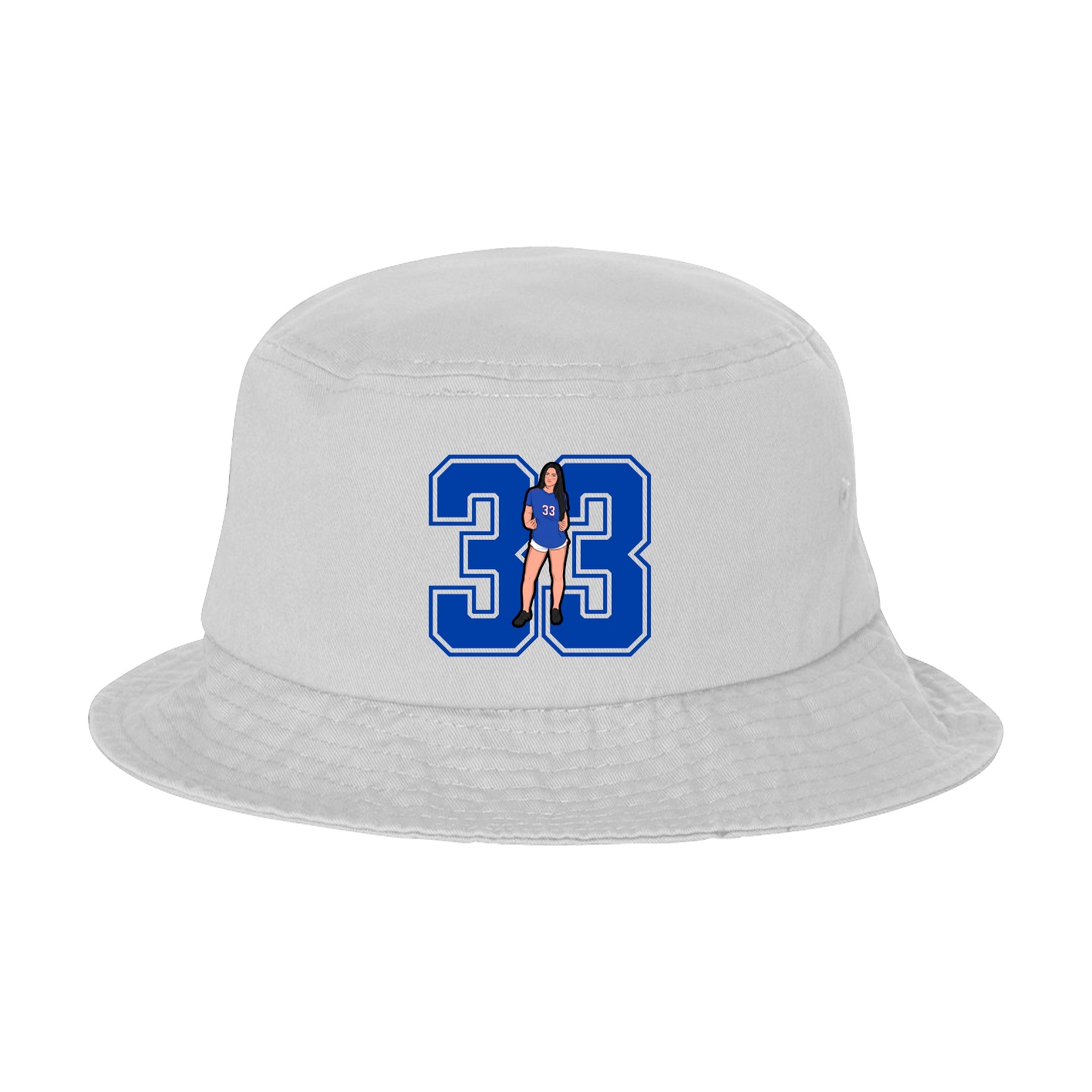 Bucket Cap — Number in White