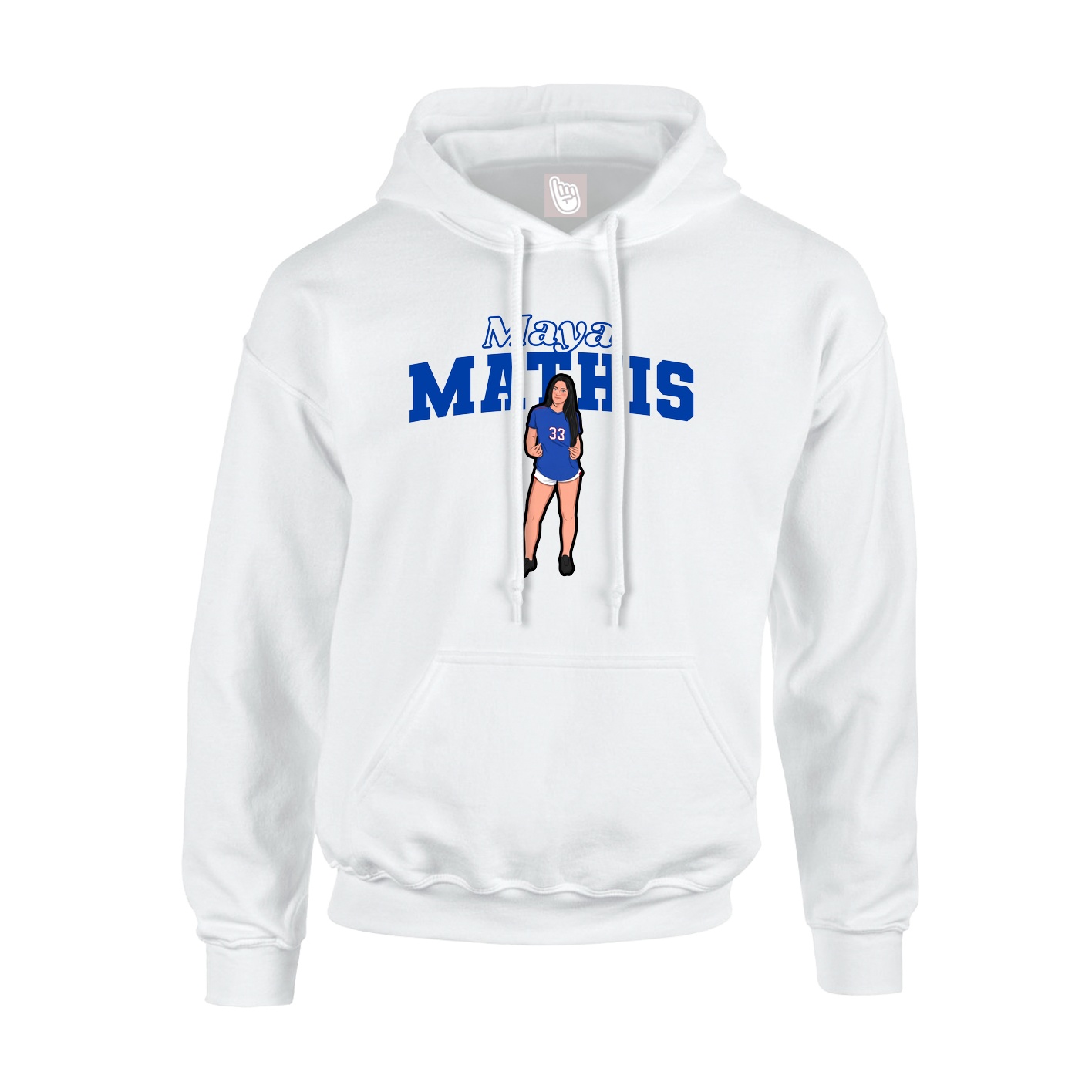 Hoodie — Name Arch in White