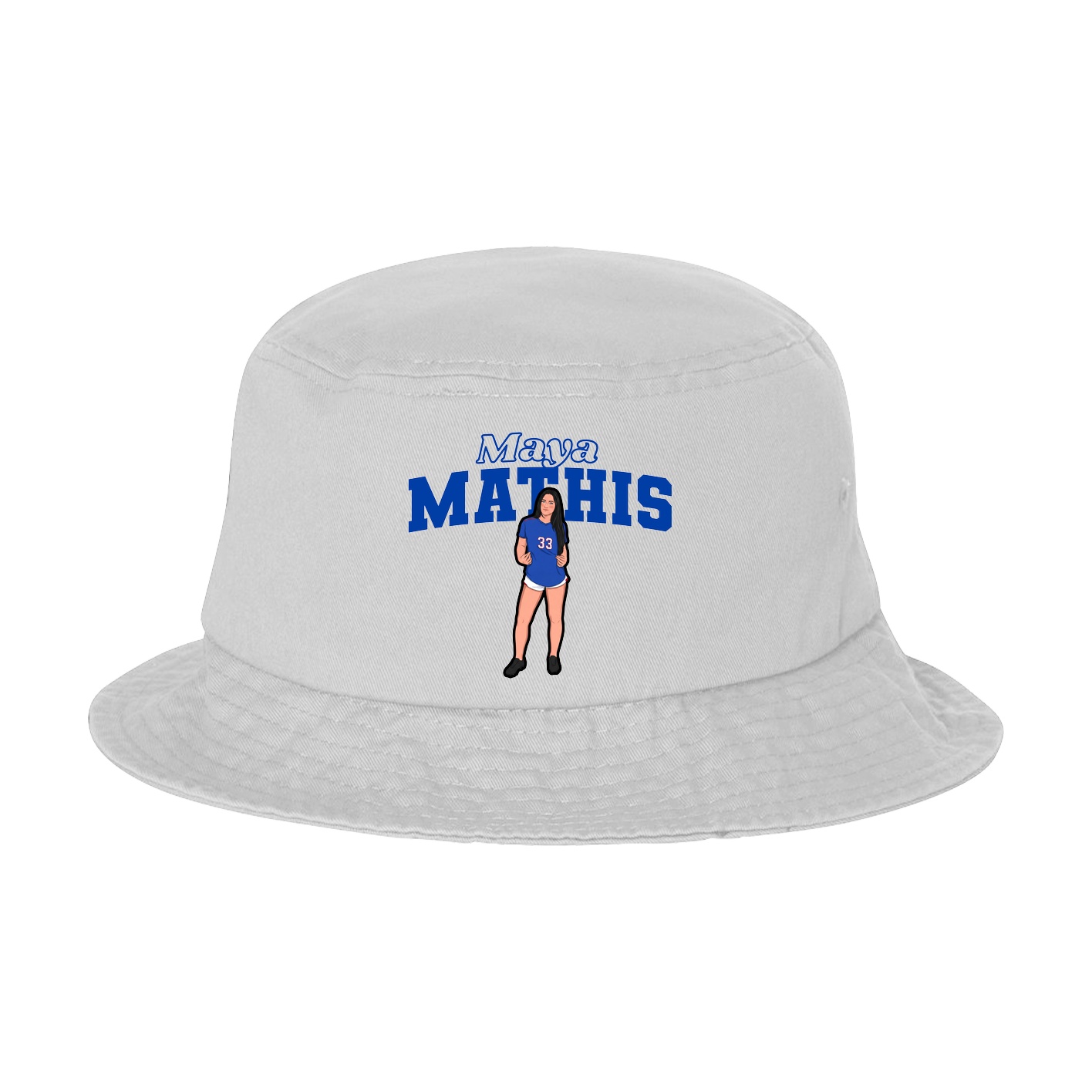 Bucket Cap — Name Arch in White