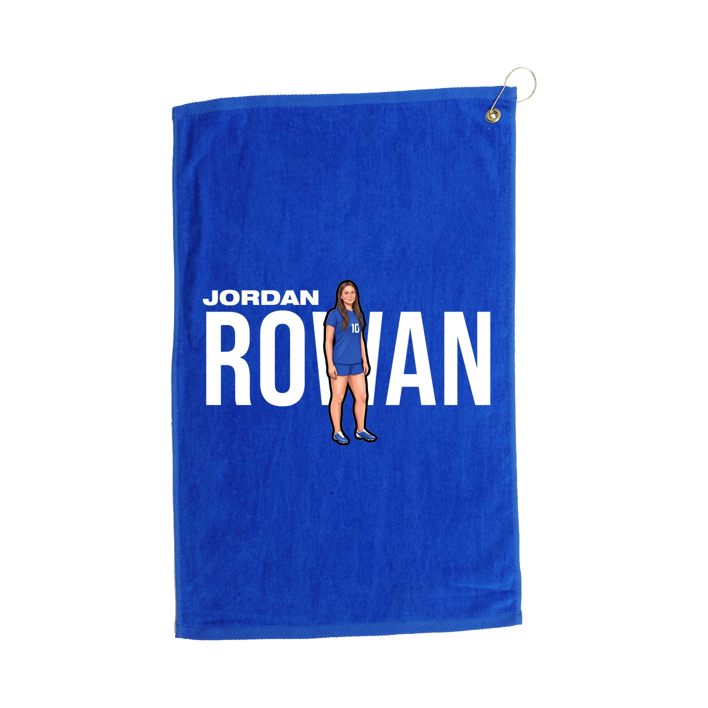Golf Towel — Player Name in Royal
