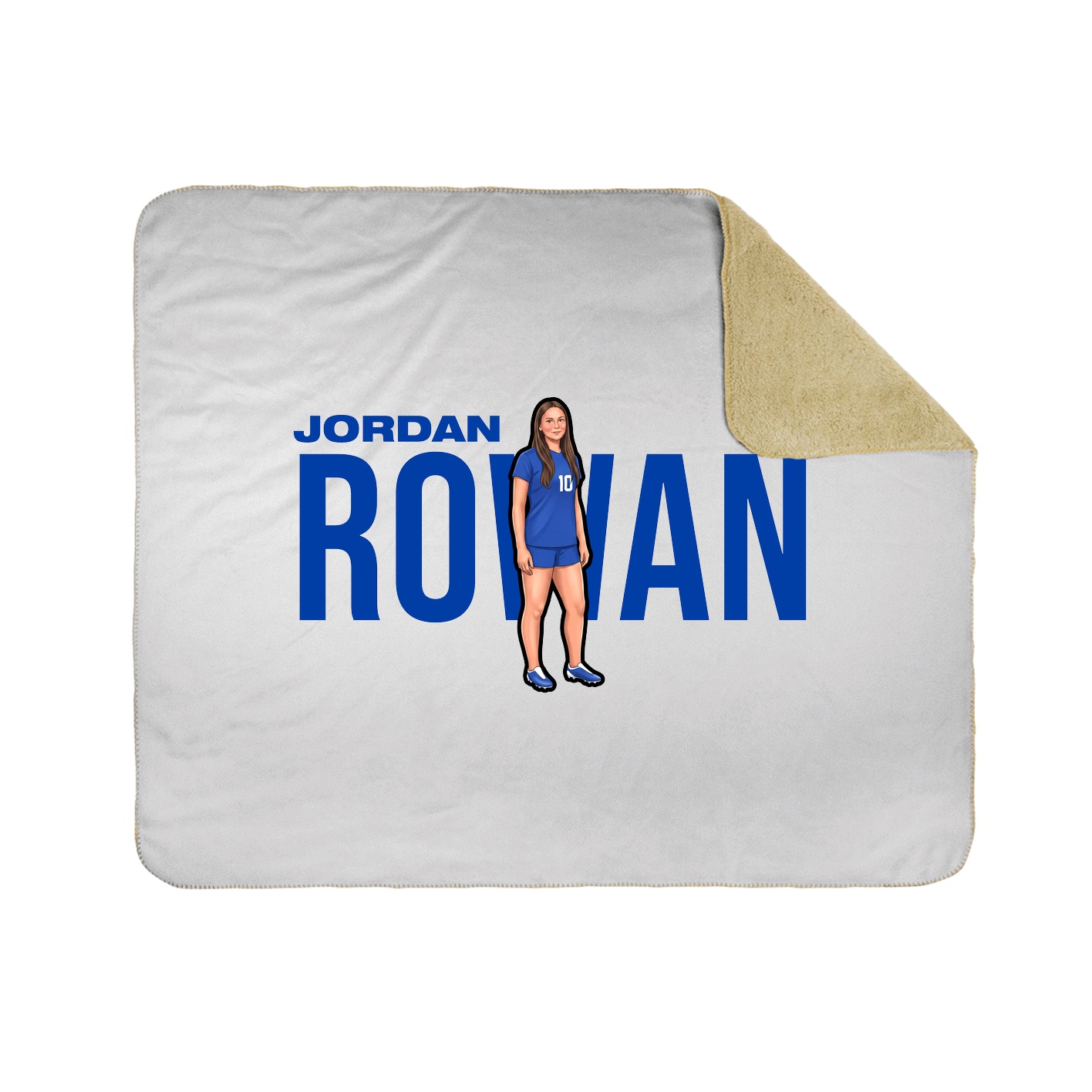 Throw Blanket — Player Name in White