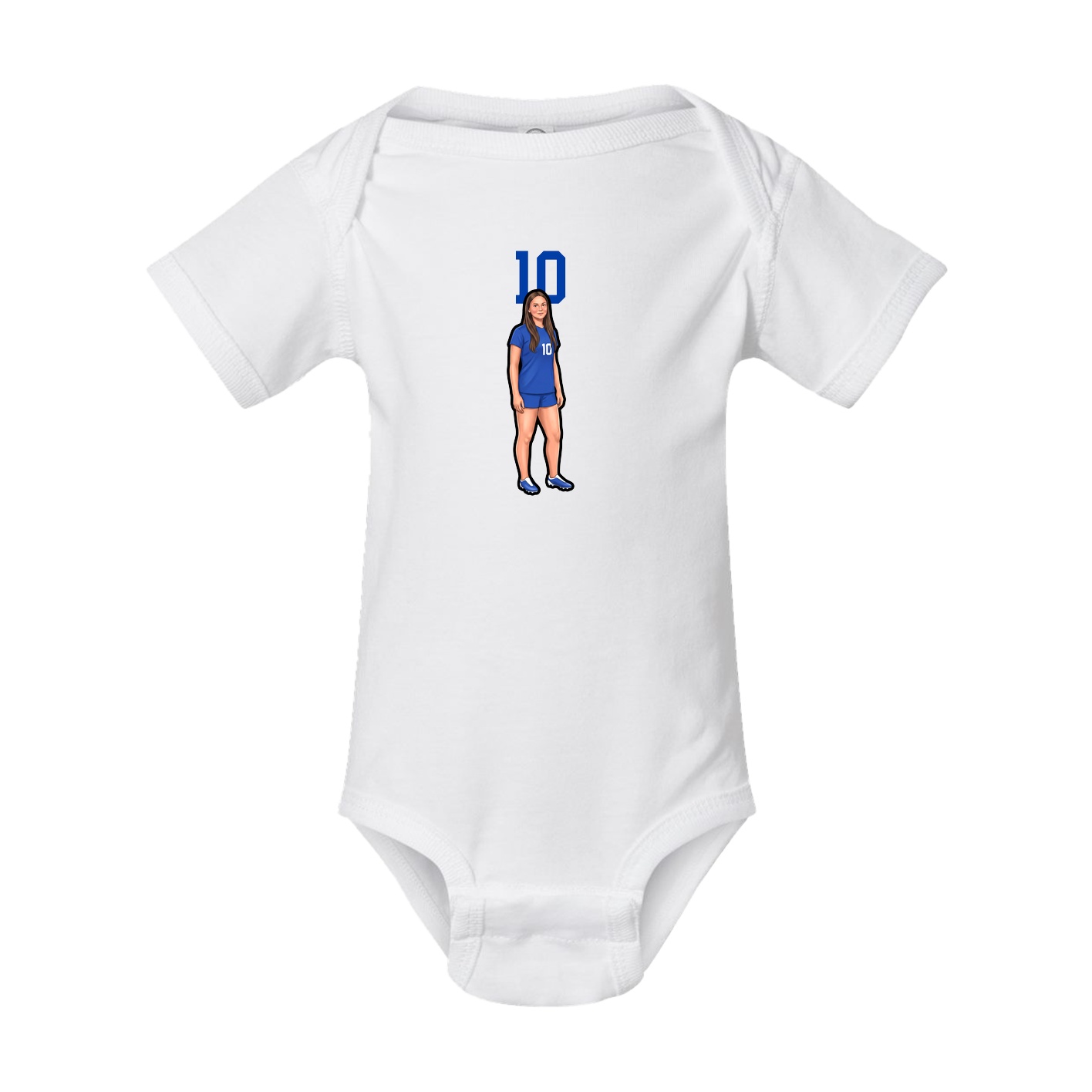 Baby Onesie — Number Top in White