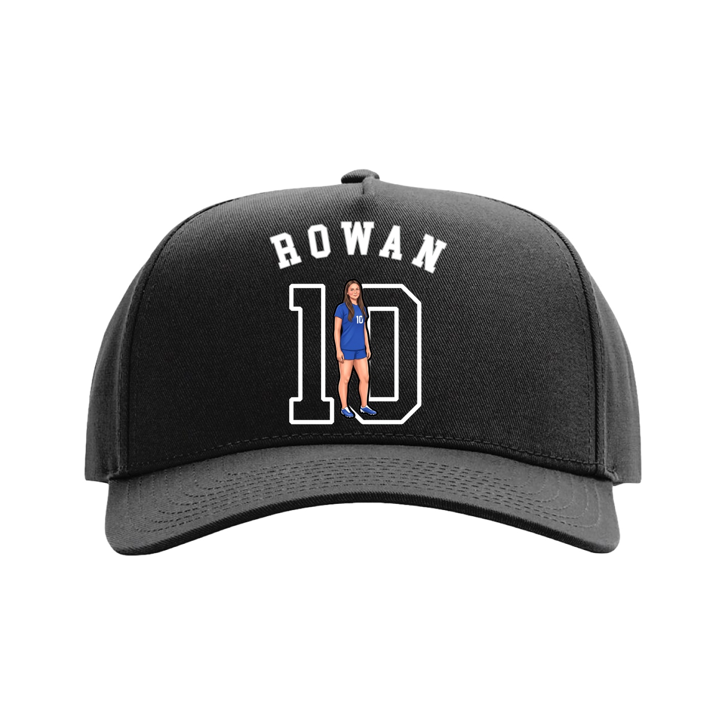 Full Fabric Five-Panel Champ Cap — Shirsey Arch in Black