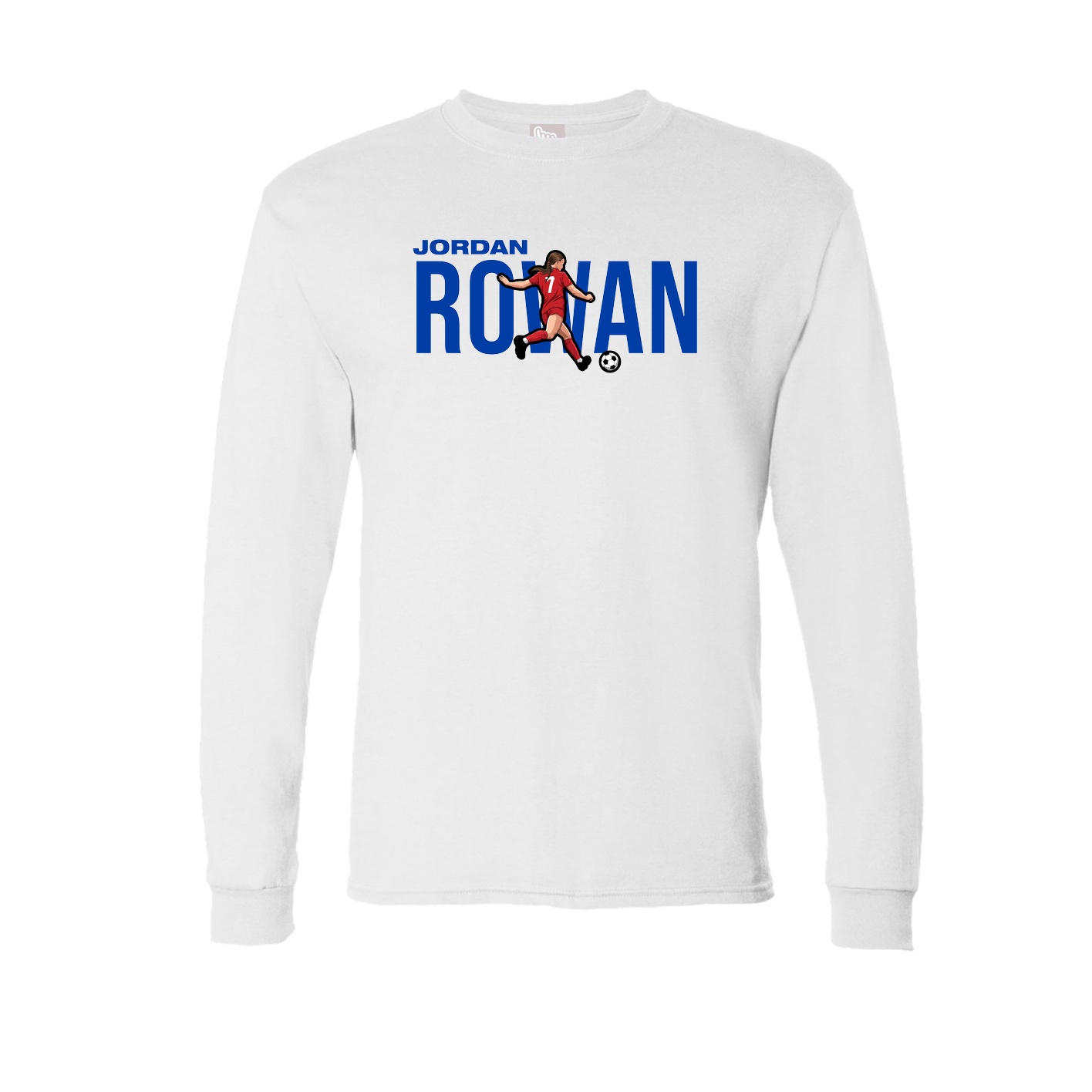Long Sleeve Tee — Player Name in White