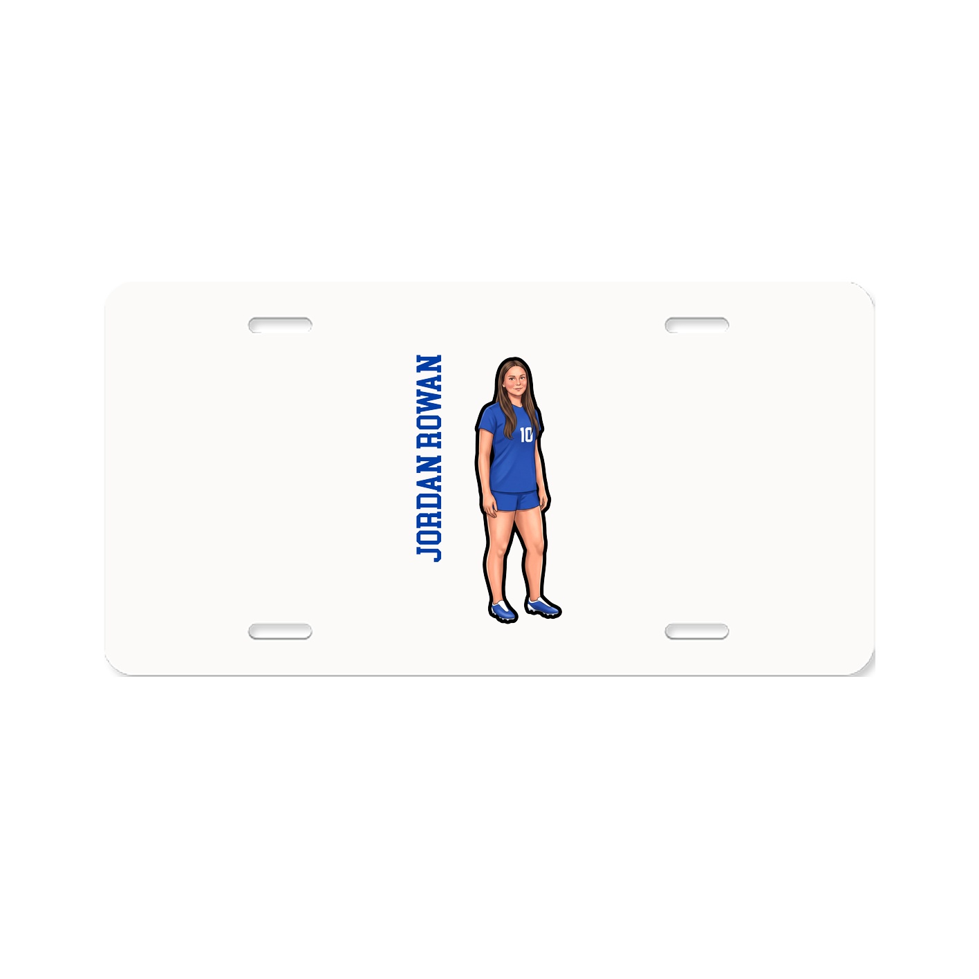 License Plate — Name Vertical in Classic