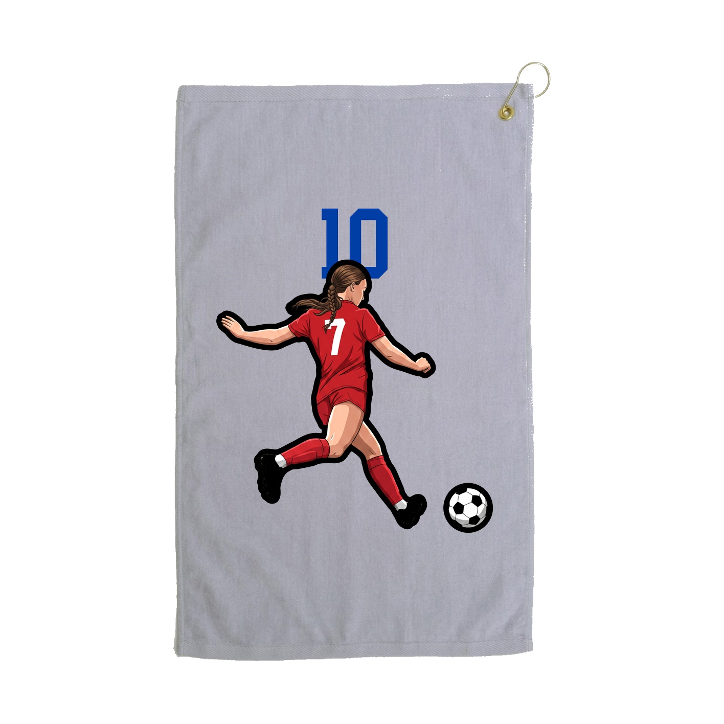 Golf Towel — Number Top in Grey