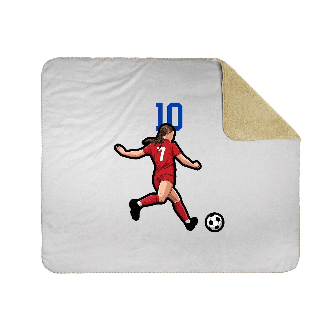 Throw Blanket — Number Top in White