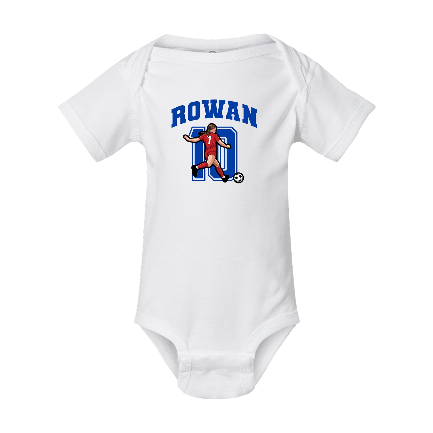 Baby Onesie — Number in White