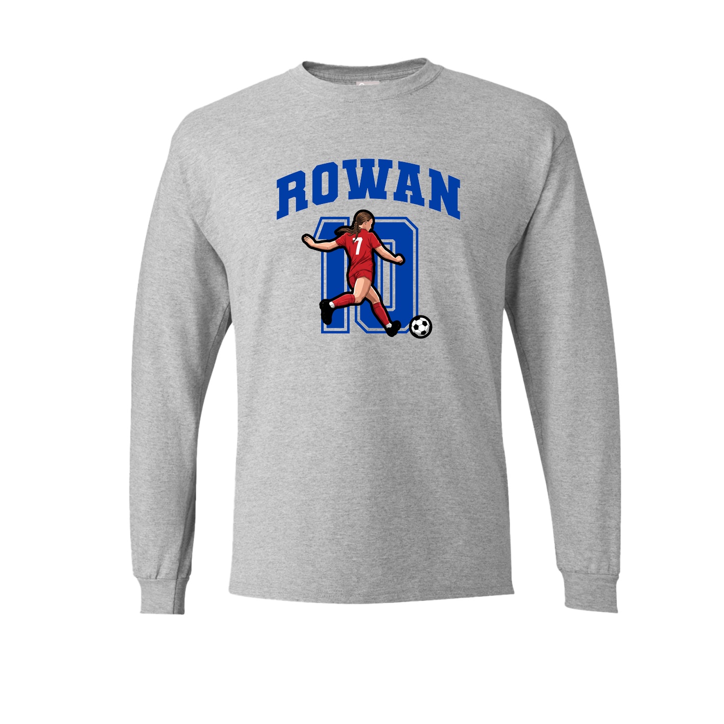 Long Sleeve Tee — Number in Grey