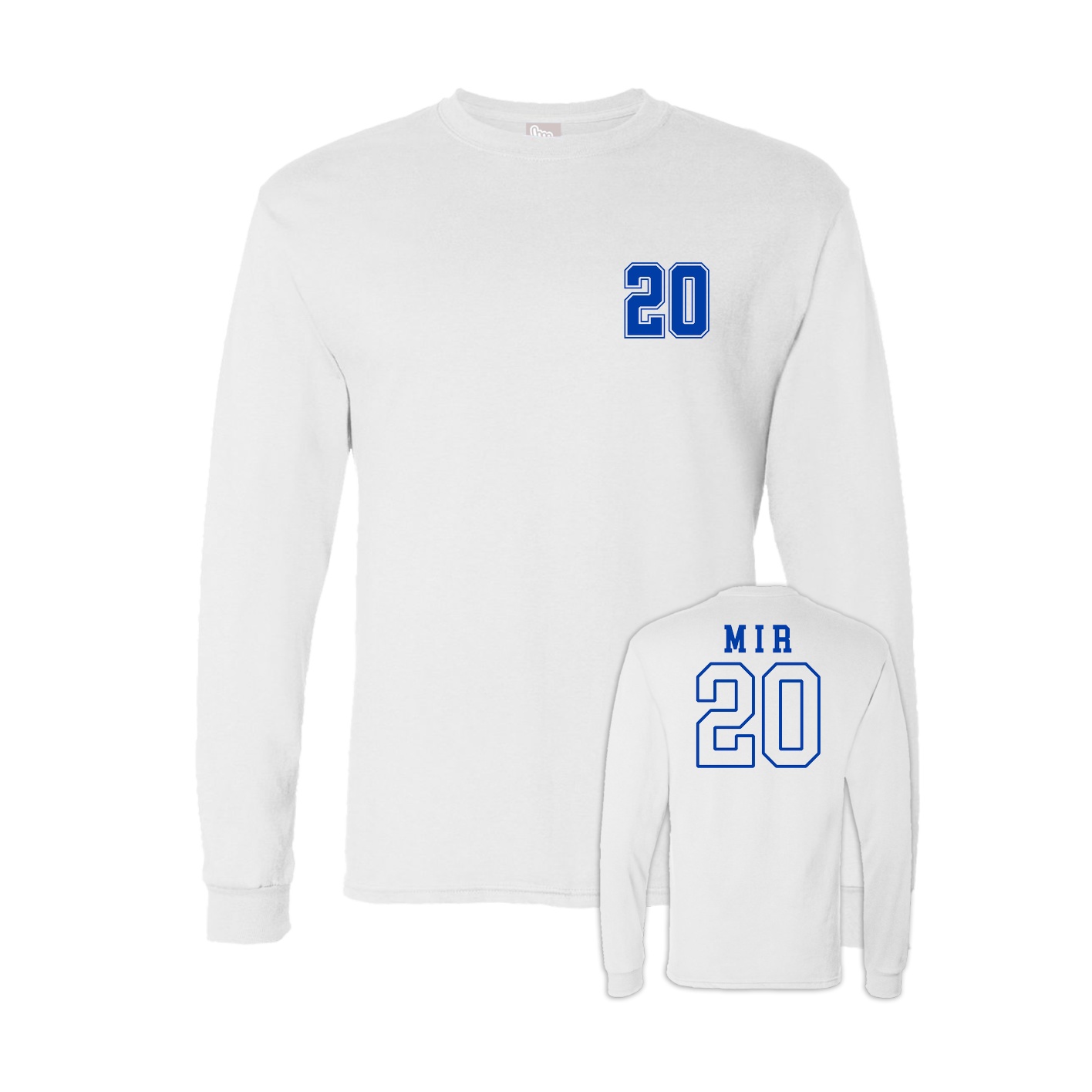 Long Sleeve Tee — Chest Back in White
