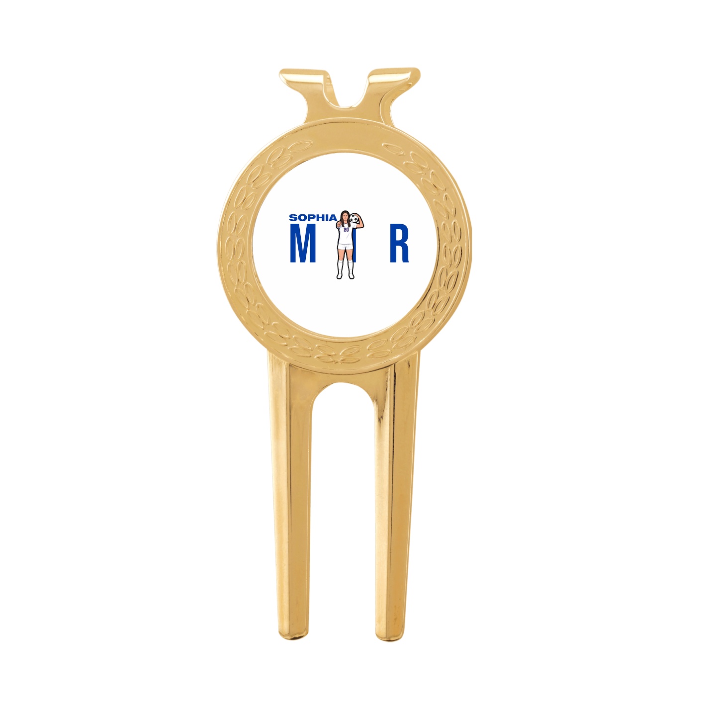 Divot Tool with Ball Marker — Player Name in Classic