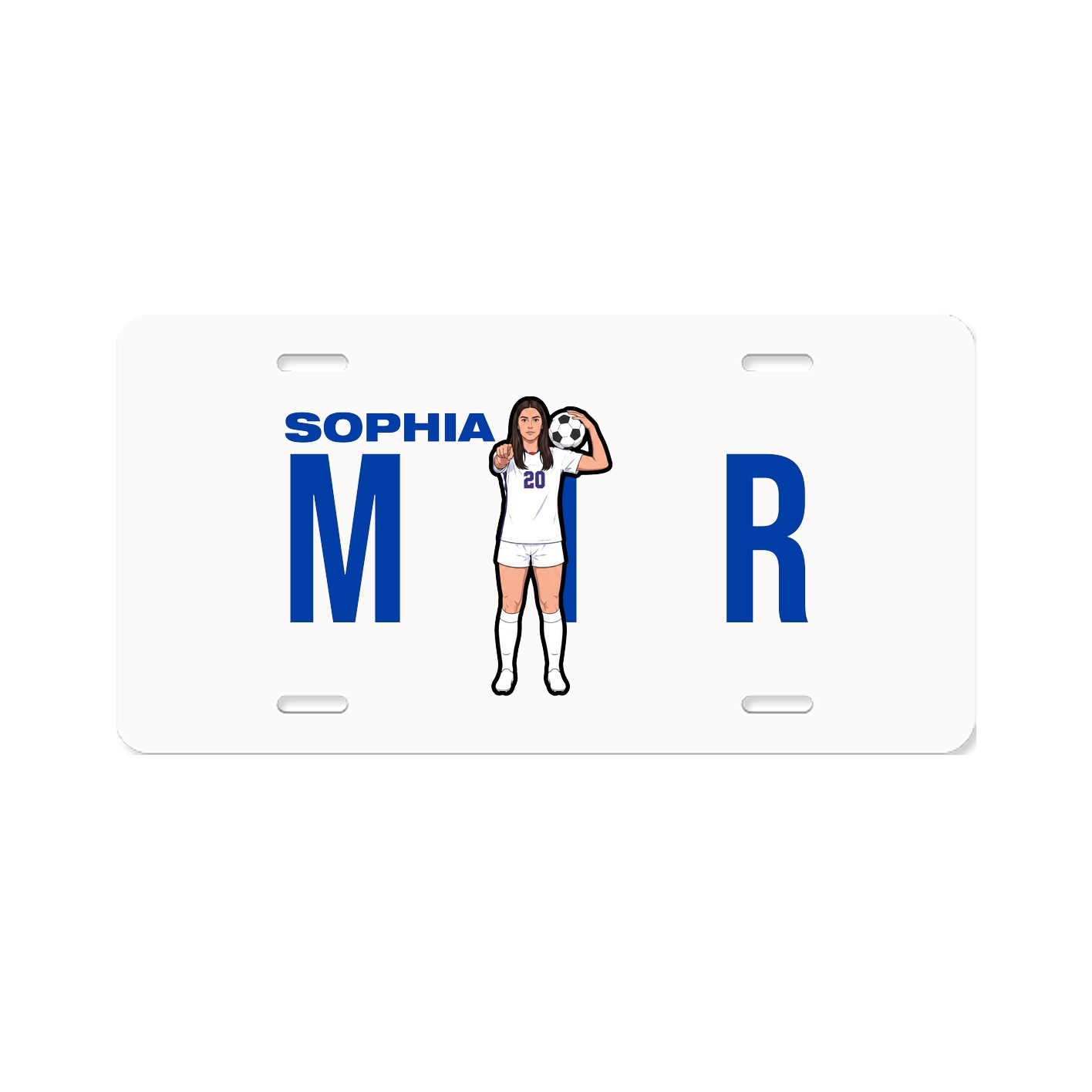 License Plate — Player Name in Classic