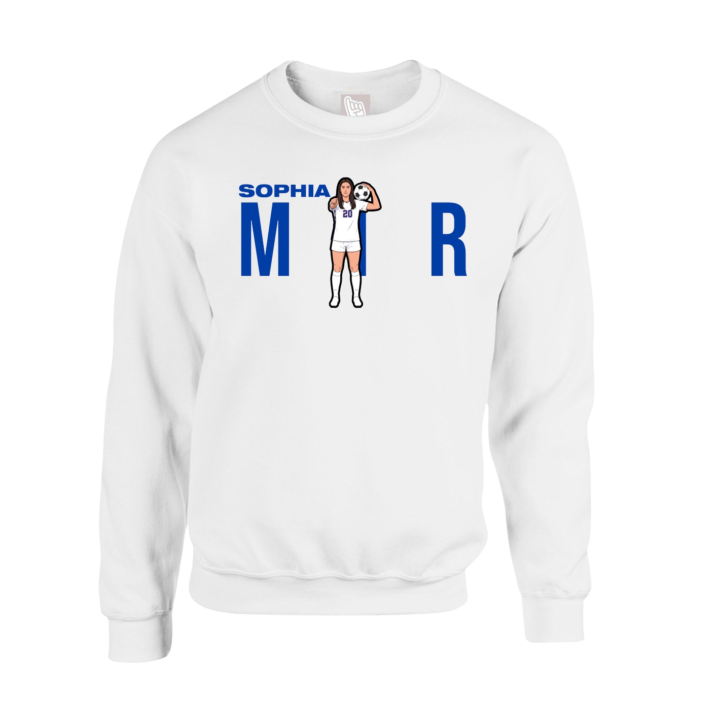 Fleece Crew — Player Name in White