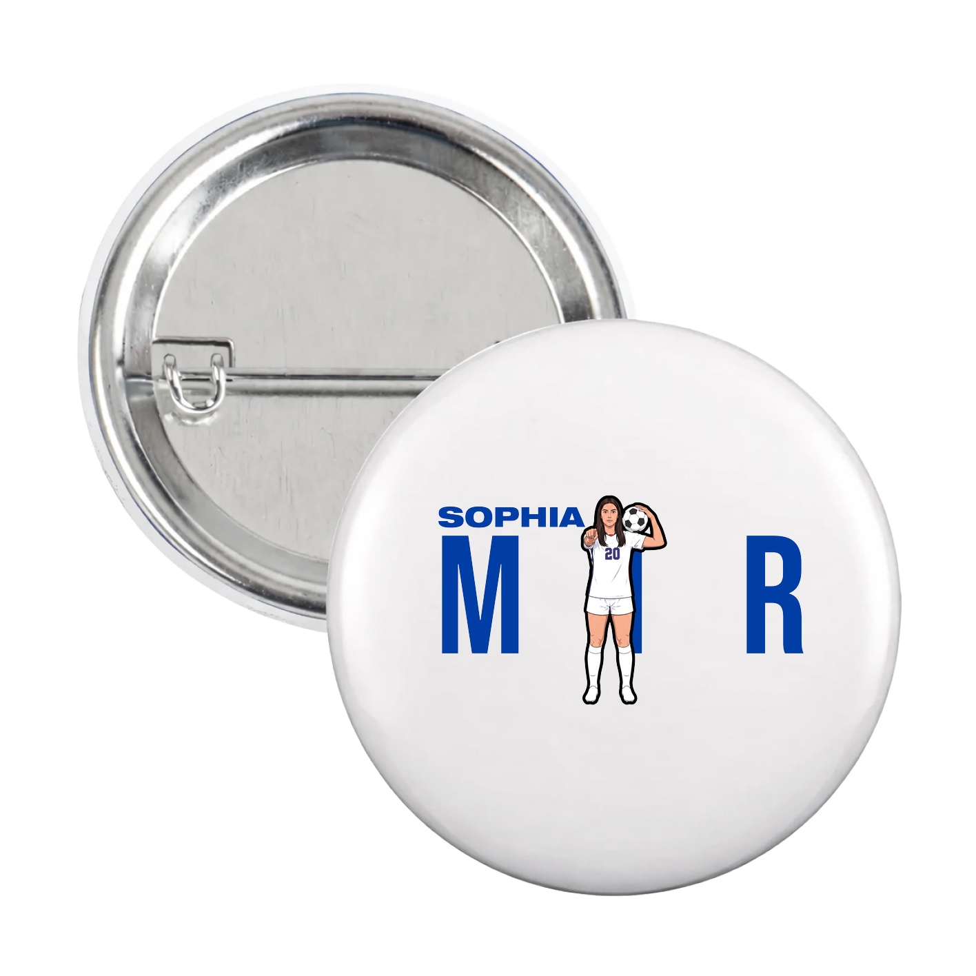 Game Day Button — Player Name in White