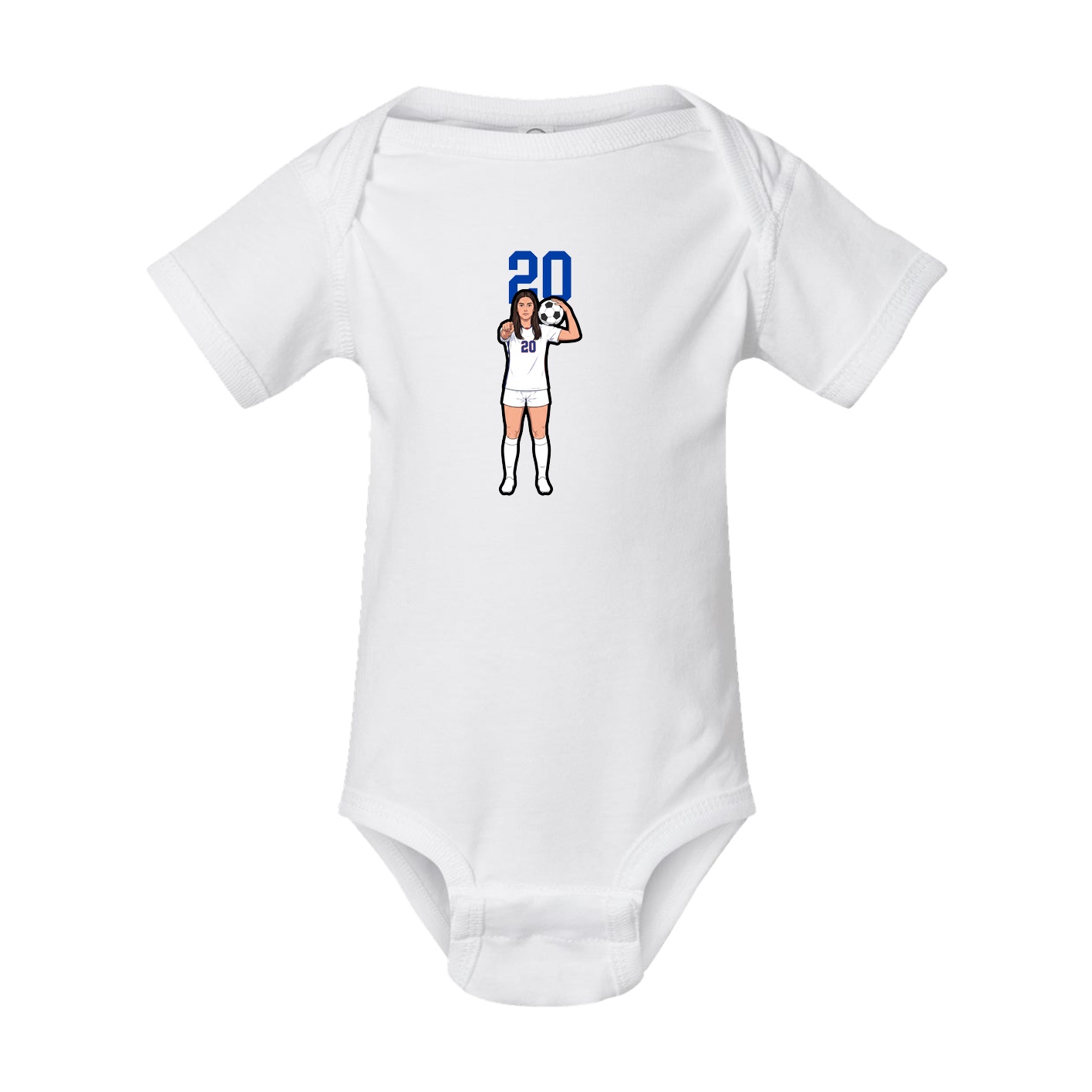 Baby Onesie — Number Top in White