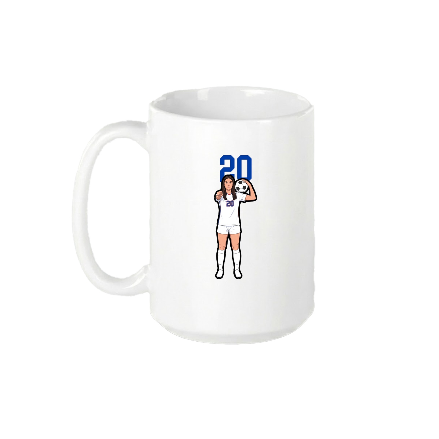15oz Coffee Mug — Number Top in White