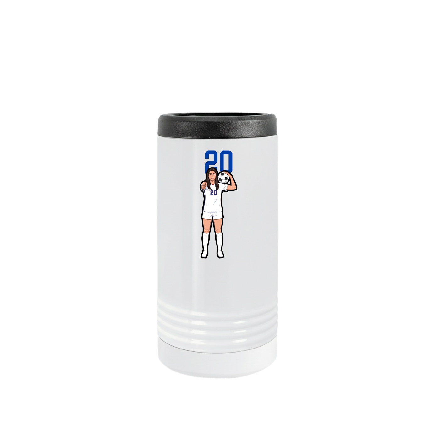 Slim Beverage Holder — Number Top in White