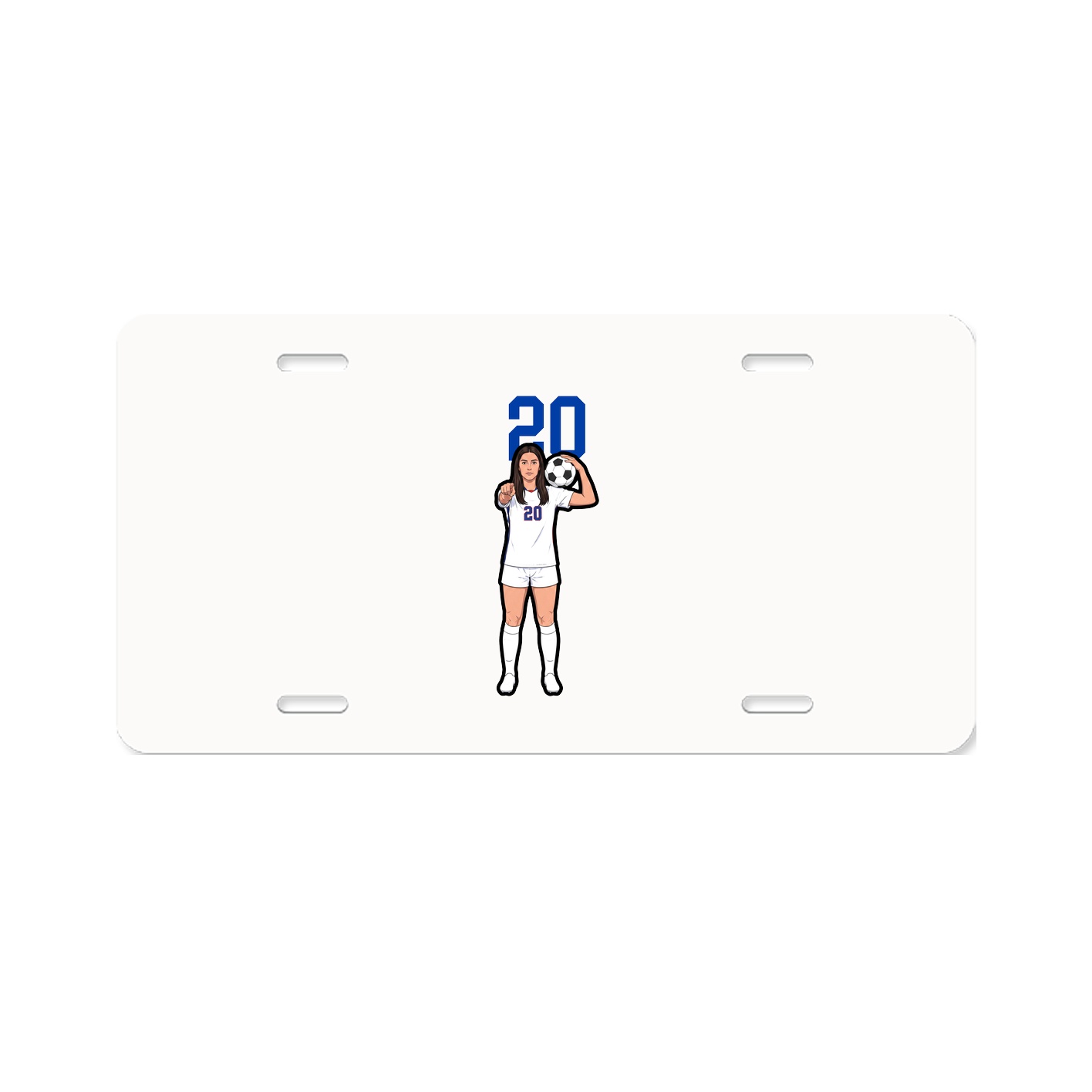 License Plate — Number Top in Classic