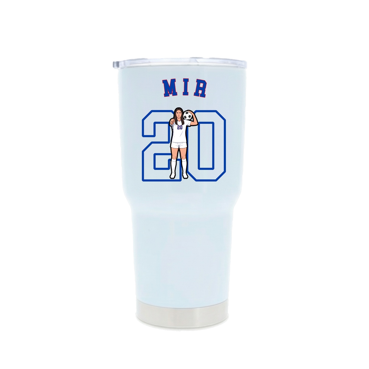 30oz Stainless Steel Tumbler — Shirsey Arch in White