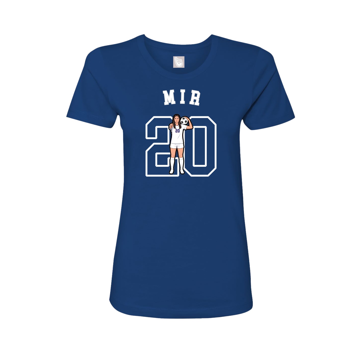Fitted Women's Tee — Shirsey Arch in Royal