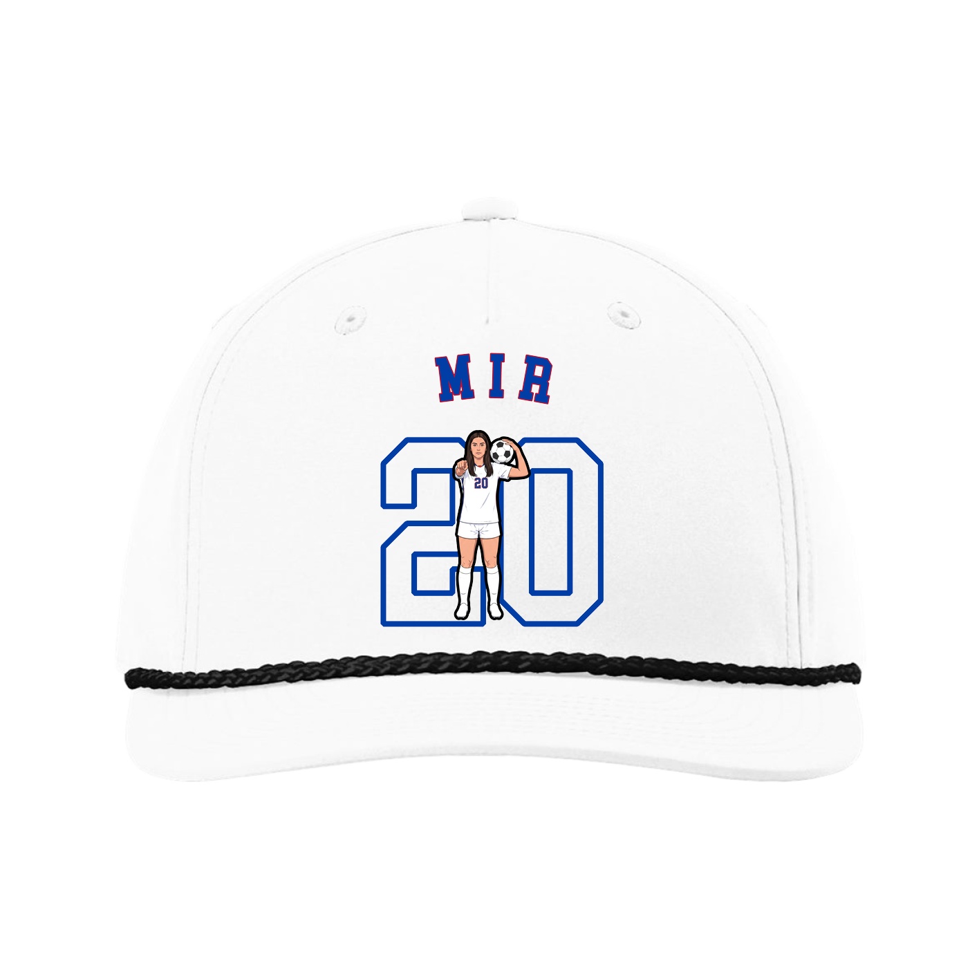 Five-Panel Classic Rope Cap — Shirsey Arch in White