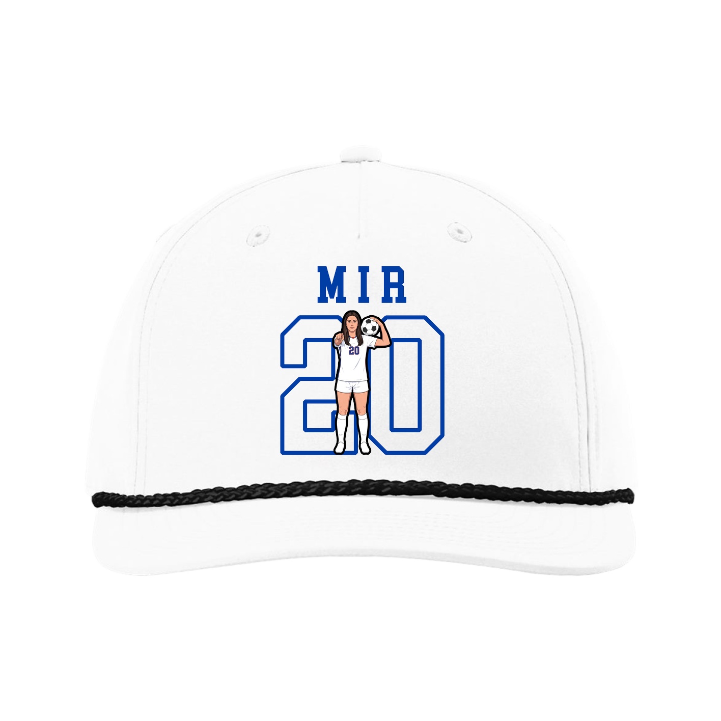 Five-Panel Classic Rope Cap — Shirsey in White
