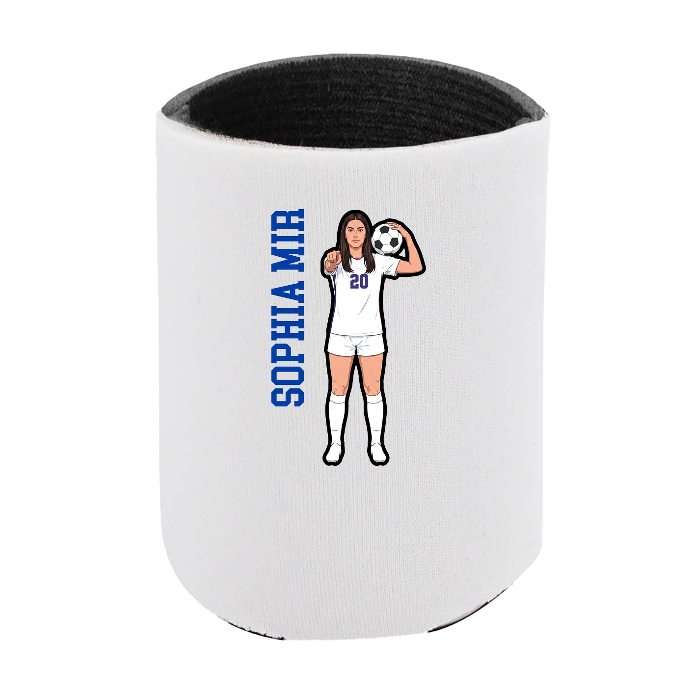 Can Holder — Name Vertical in White