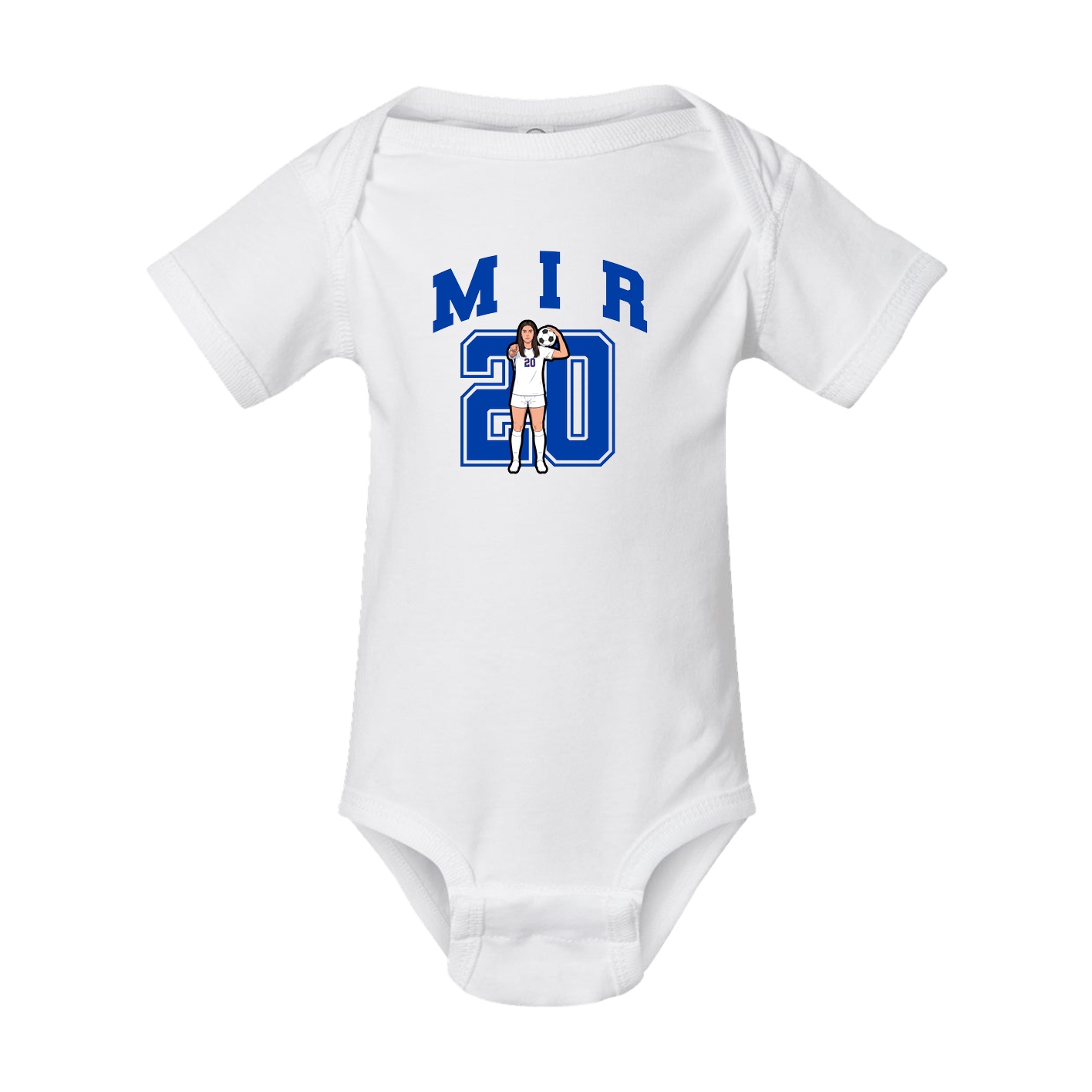 Baby Onesie — Number in White