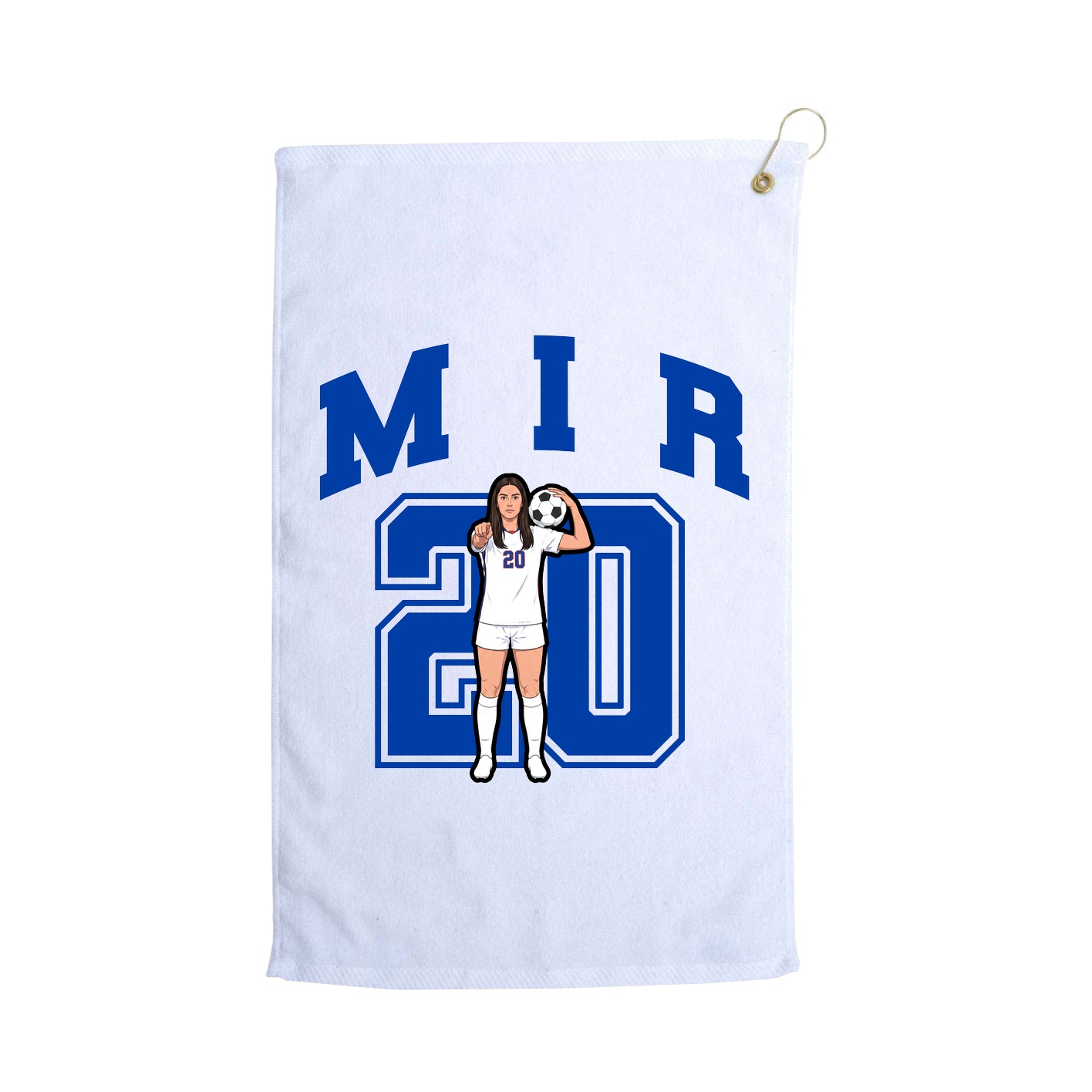 Golf Towel — Number in White
